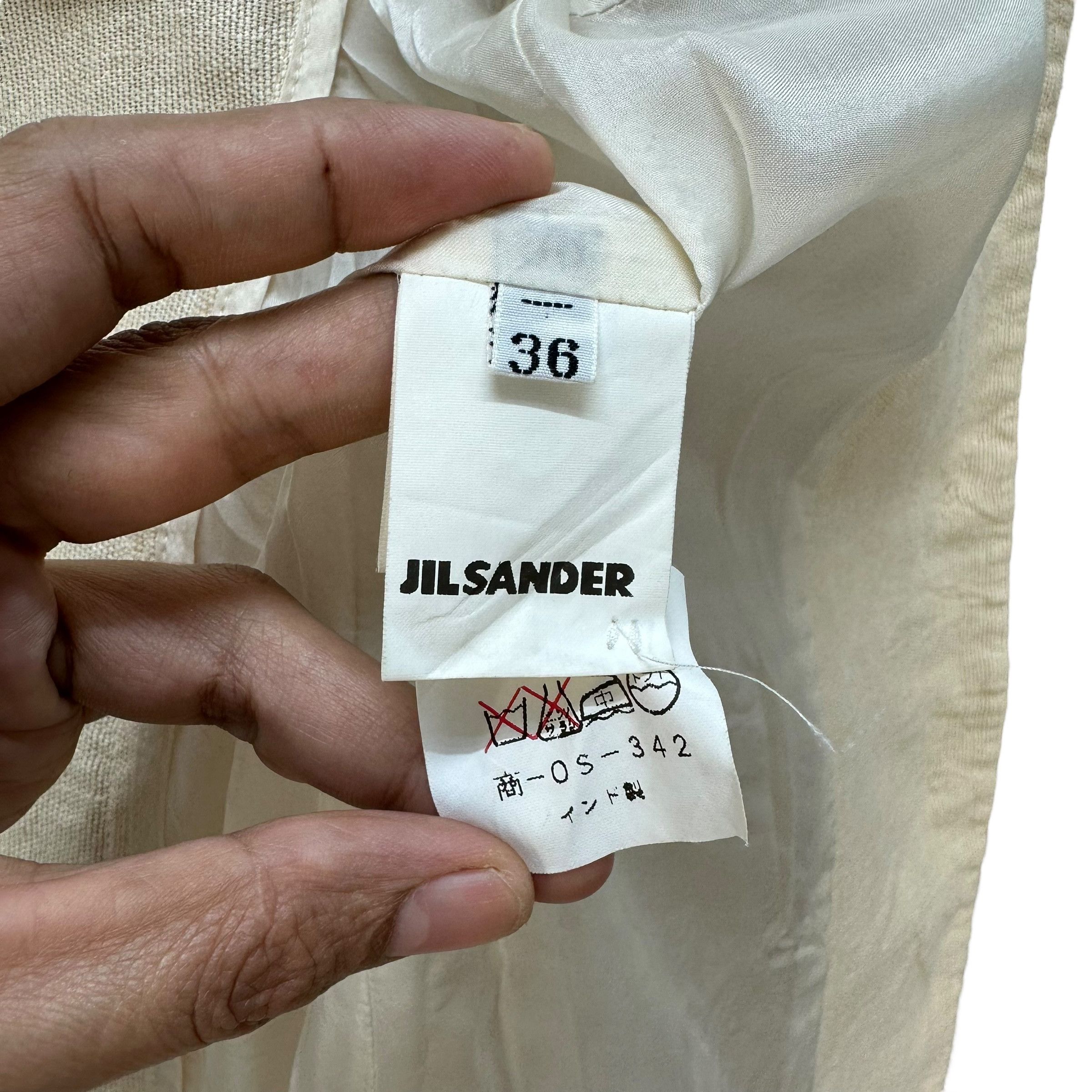 Jil Sander JIL SANDER Made in Germany Linen Coat Jacket #A18-0427 Size XS / US 0-2 / IT 36-38 - 8 Thumbnail