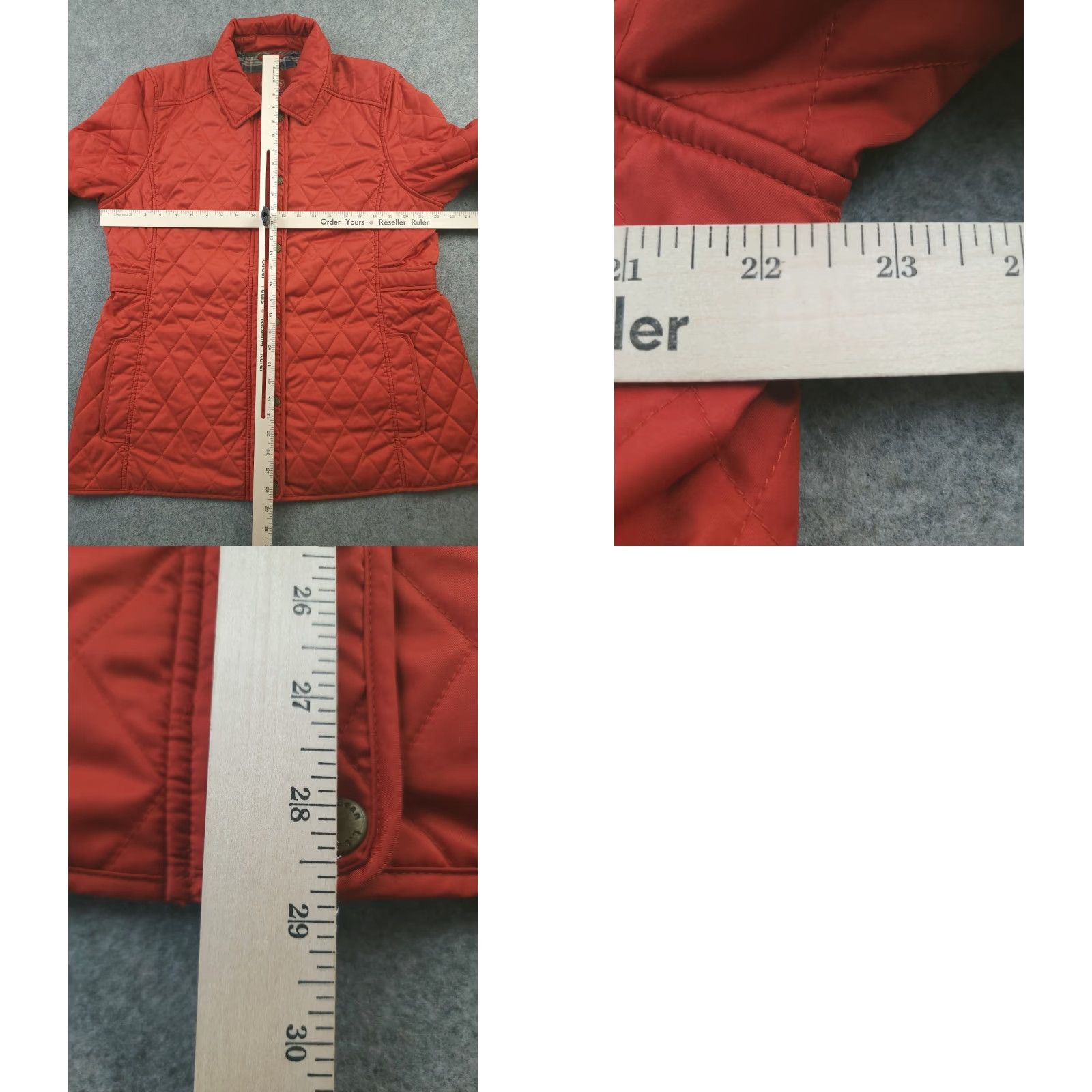 Vintage VINTAGE LL Bean Quilted Riding Jacket Womens XL Orange Outdoor Classic Size XL / US 12-14 / IT 48-50 - 9 Thumbnail