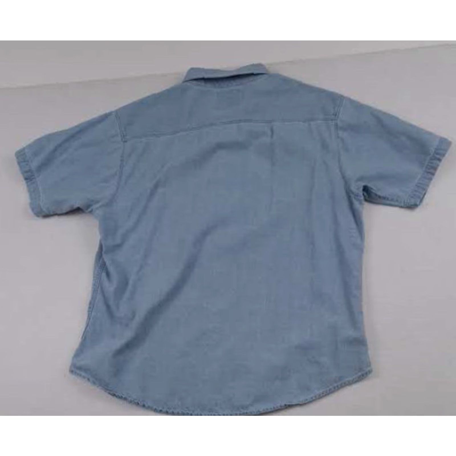Wrangler VINTAGE Wrangler Shirt XL Ladies Blue Short Sleeve Collared Button-Up Jeans Heritage Henrey Ford Hometown Dearborn Michigan Size XL / US 12-14 / IT 48-50 - 5 Thumbnail