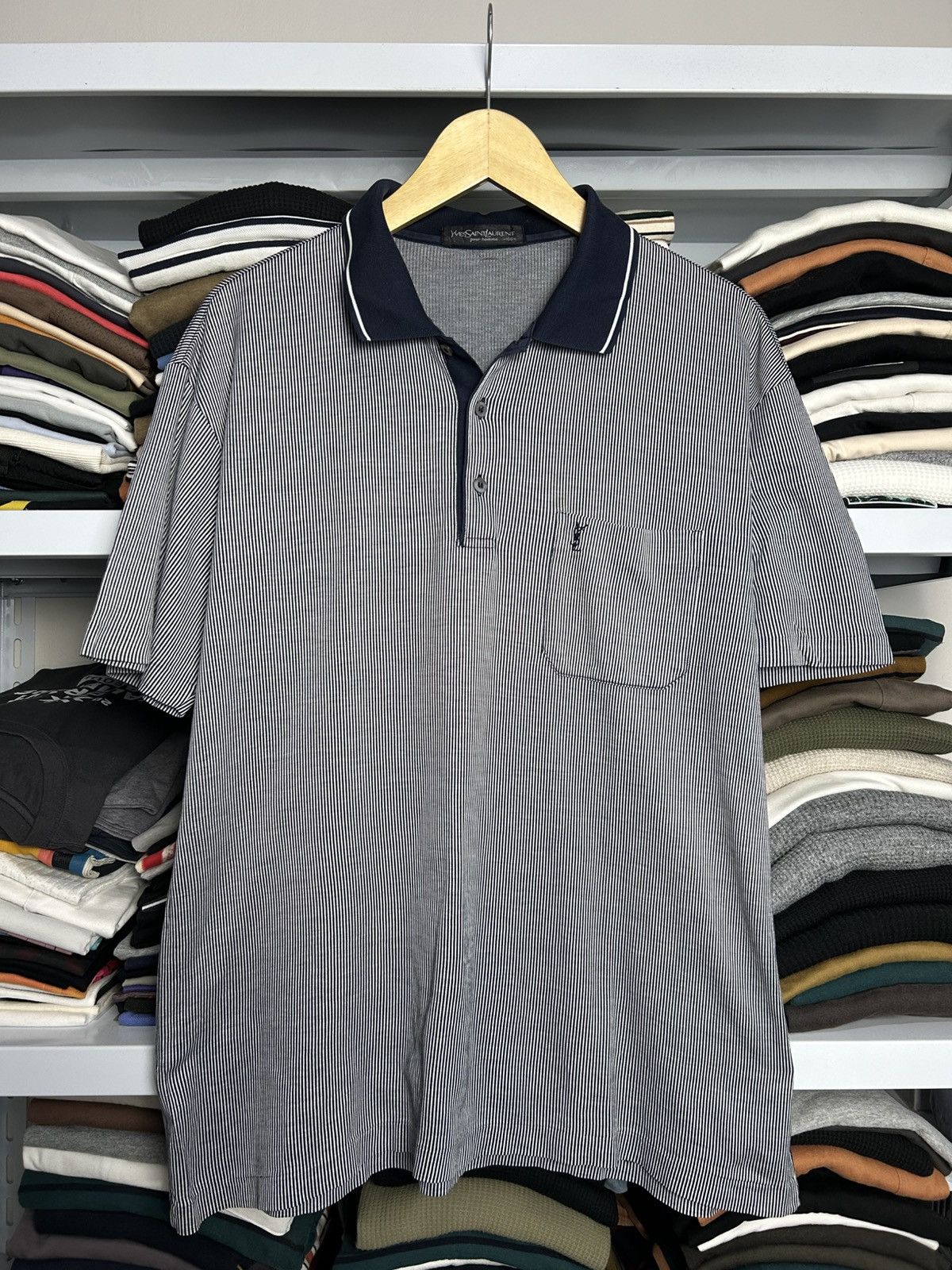 Yves Saint Laurent Vintage YvesSaintLaurent poloshirt Size US L / EU 52-54 / 3 - 1 Thumbnail