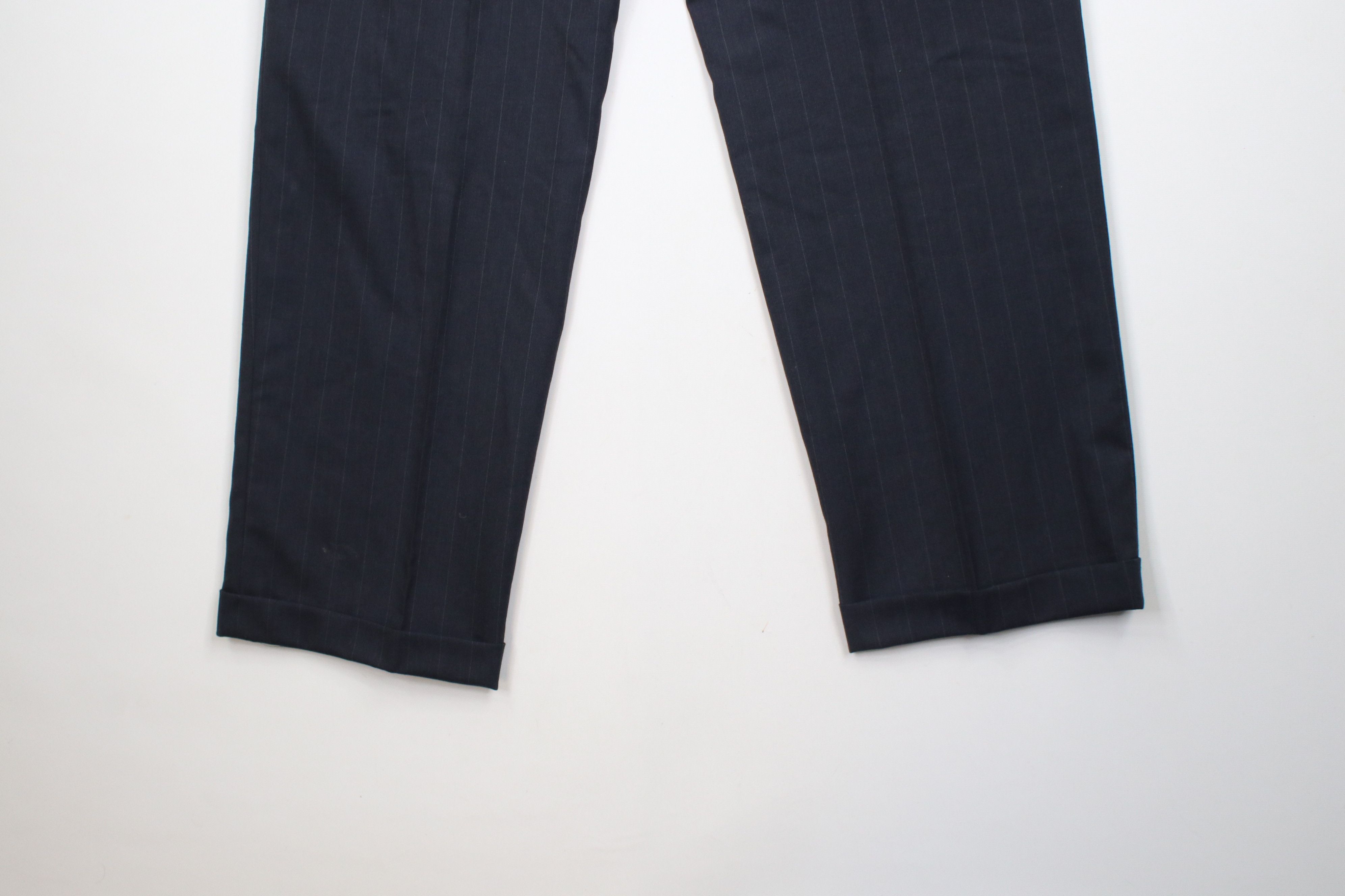 Vintage Vintage 90s Streetwear Wool Pinstriped Wide Leg Chino Pants Size US 34 / EU 50 - 11 Thumbnail