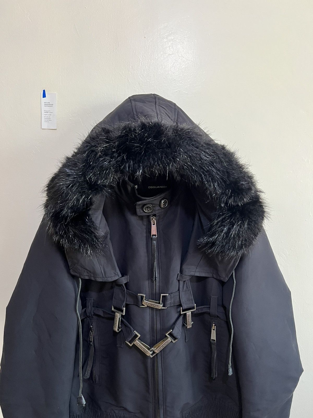 Dsquared2 RARE DSQUARED TACTICAL HARNESS BUCKLE HOODED BOMBER JACKET 🚀 Size US L / EU 52-54 / 3 - 4 Thumbnail