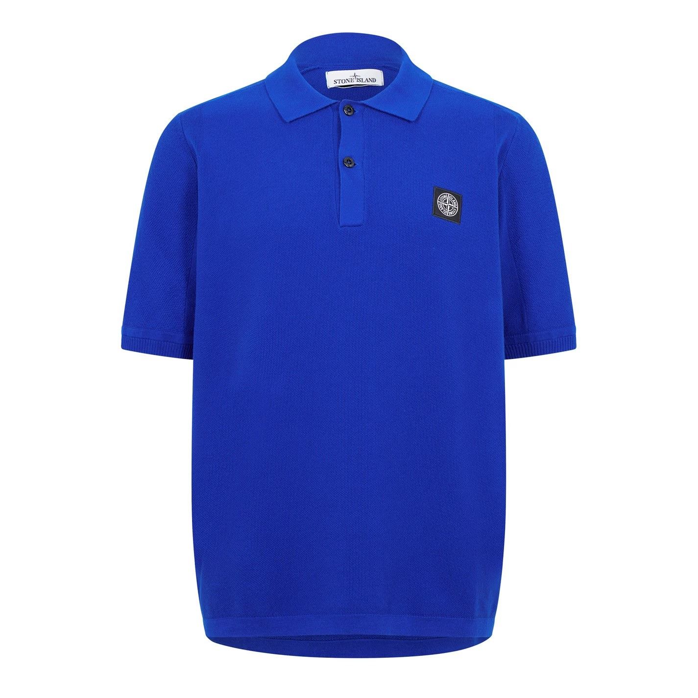 Stone Island o1g2r1mq0526 Compass Patch Knit Polo Shirt in Blue Size US L / EU 52-54 / 3 - 5 Thumbnail