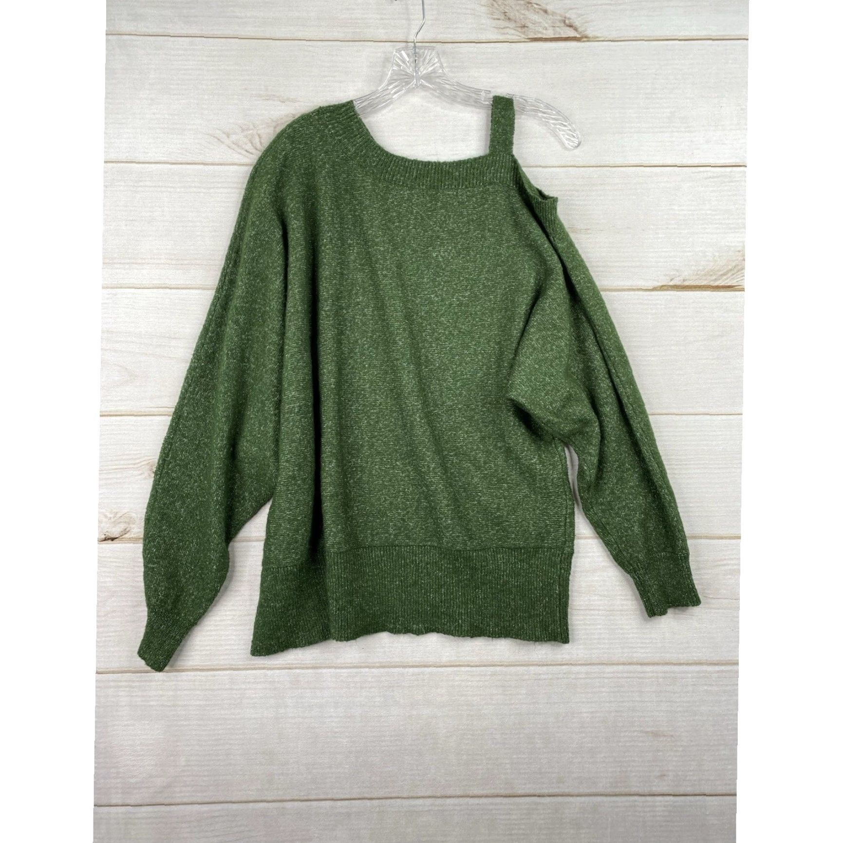 Vintage Maurices Sweater Womens 2XL Green Dolman 3/4 Sleeve Pullover Knit Stretchy Casual Classic Round Neck Shirt Men? Size XXL / US 16-18 / IT 52-54 - 8 Thumbnail