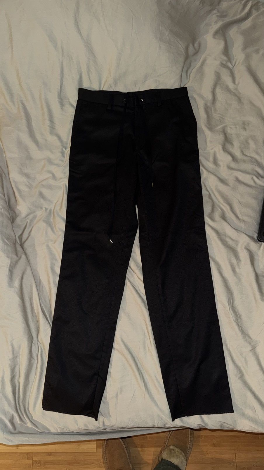 Takahiromiyashita The Soloist. Wool Poly Strap Formal Trousers Size US 32 / EU 48 - 1 Thumbnail