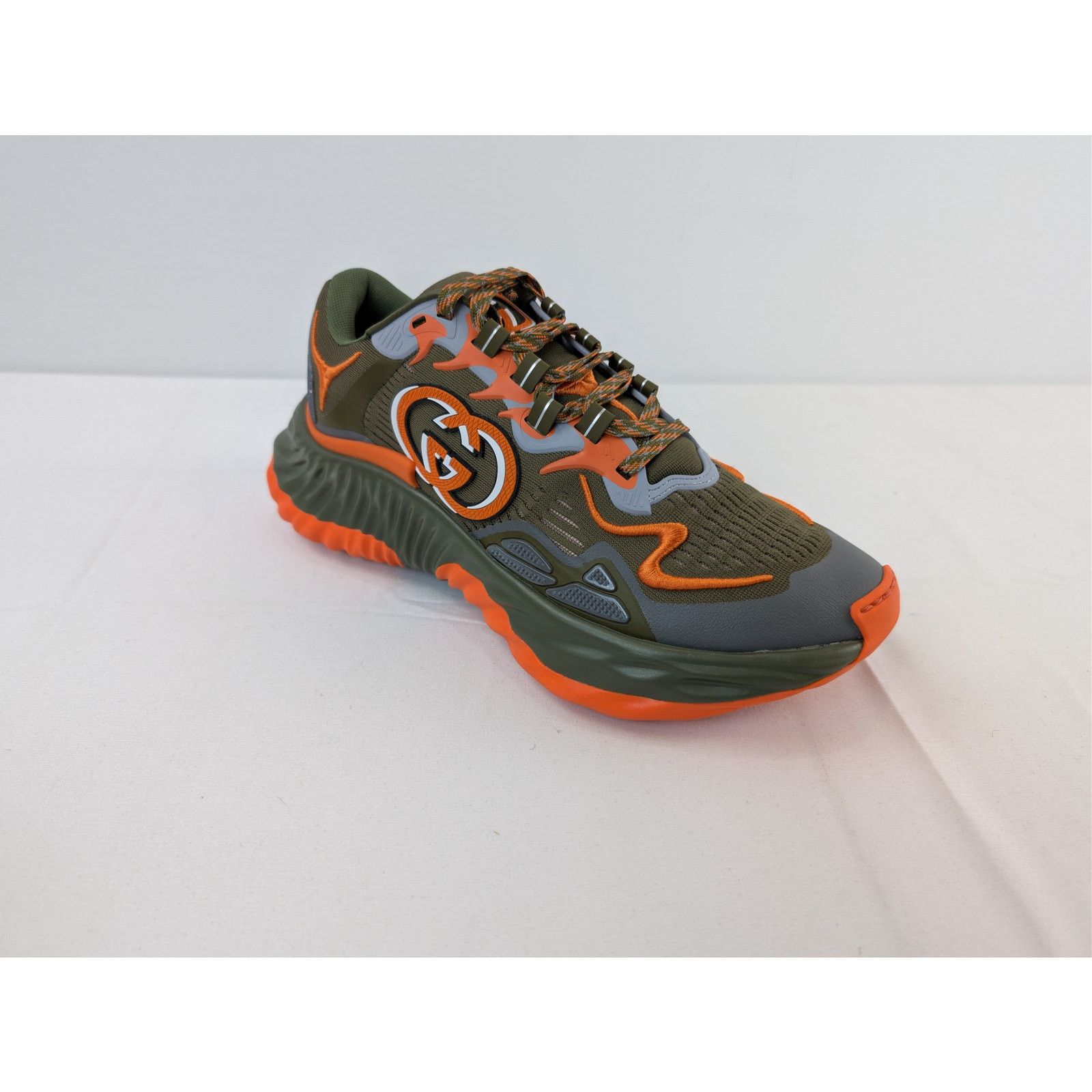 Gucci o1rshd1 Ripple Mesh Low Top Sneakers in Green / Orange Size US 8 / EU 41 - 3 Thumbnail