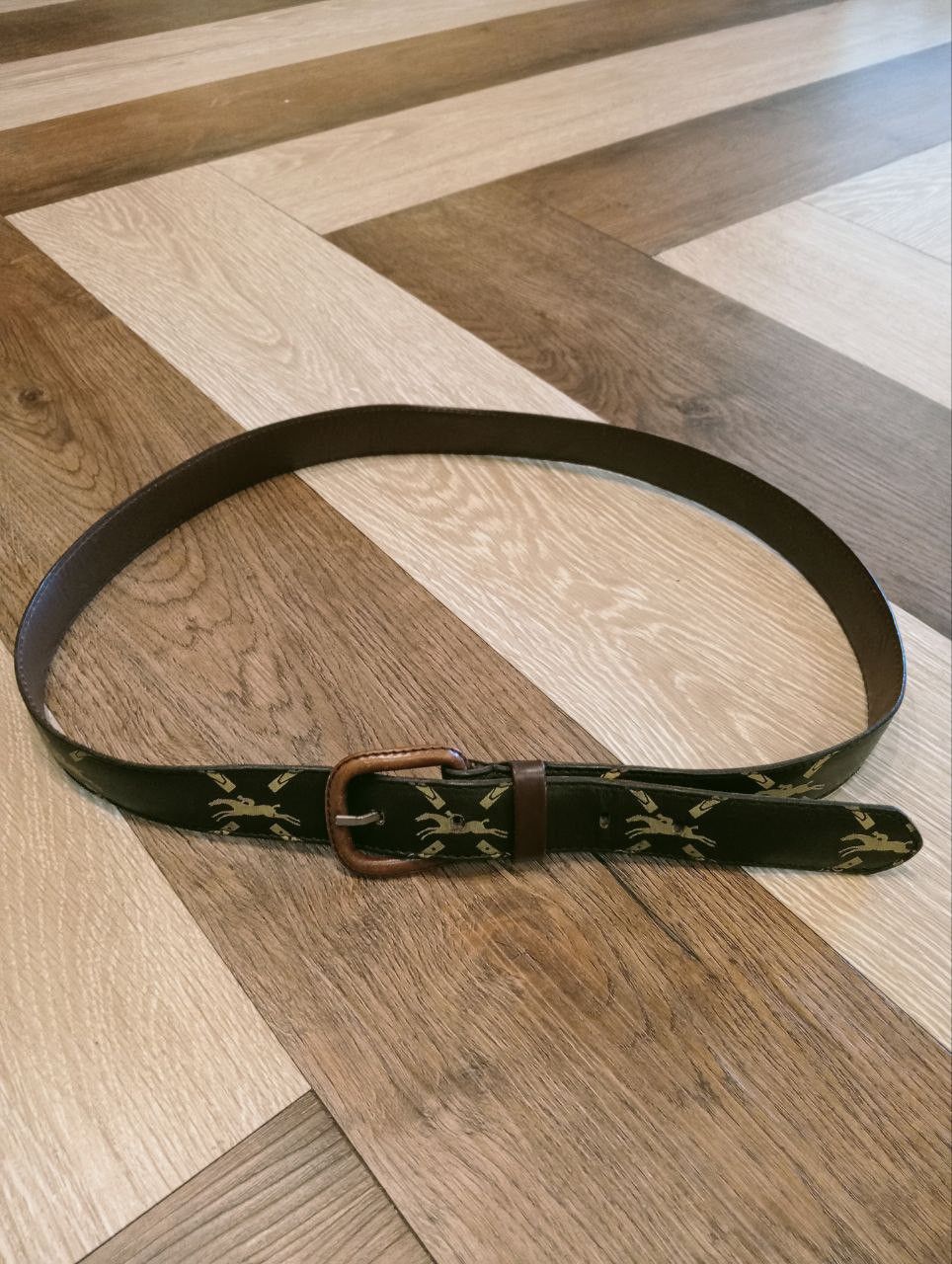 Longchamp VINTAGE LONGCHAMP MONOGRAM LEATHER BELT Size ONE SIZE - 2 Thumbnail