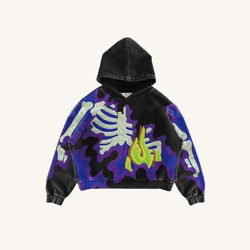 Other Fashion Eye Pattern Patchwork Hoodie Size US L / EU 52-54 / 3 - 2 Thumbnail