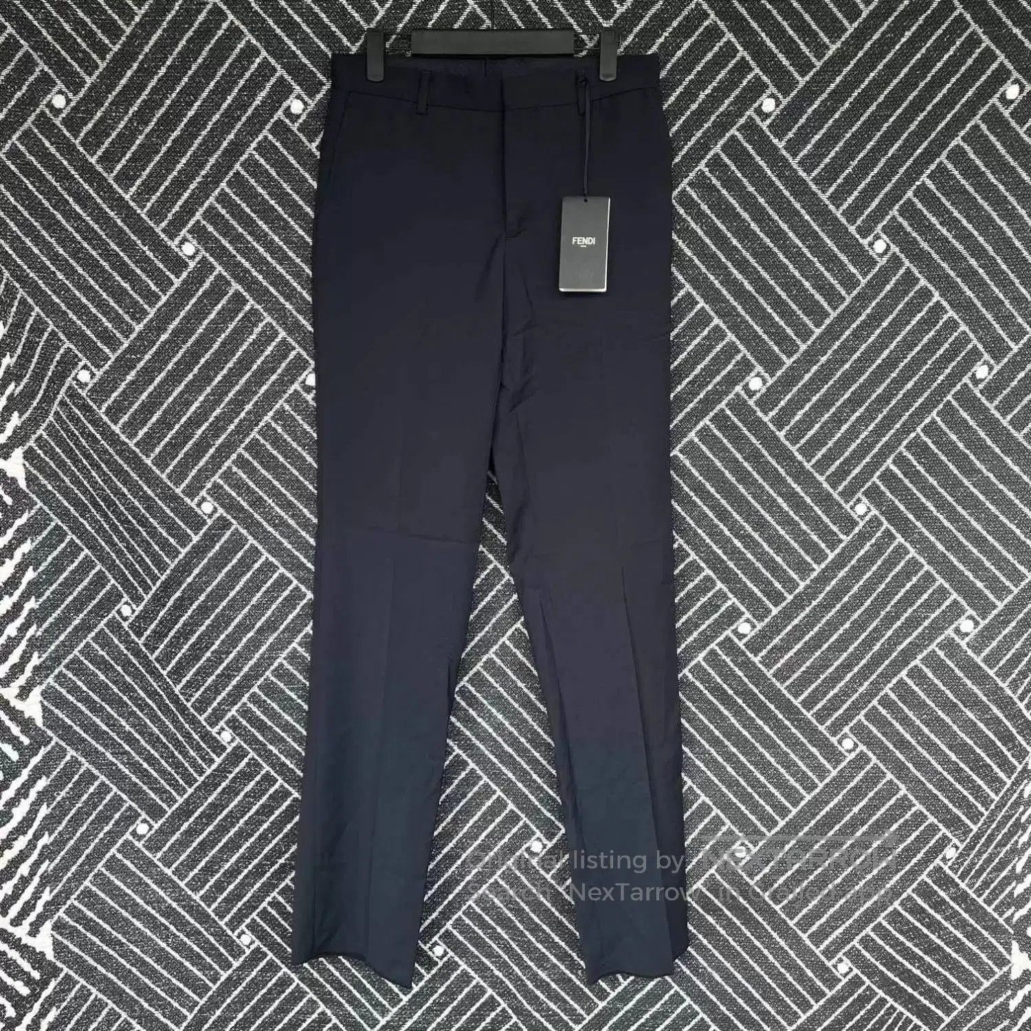Fendi black wool trousers by Fendi, new condition. Size US 44 / EU 60 - 1 Thumbnail