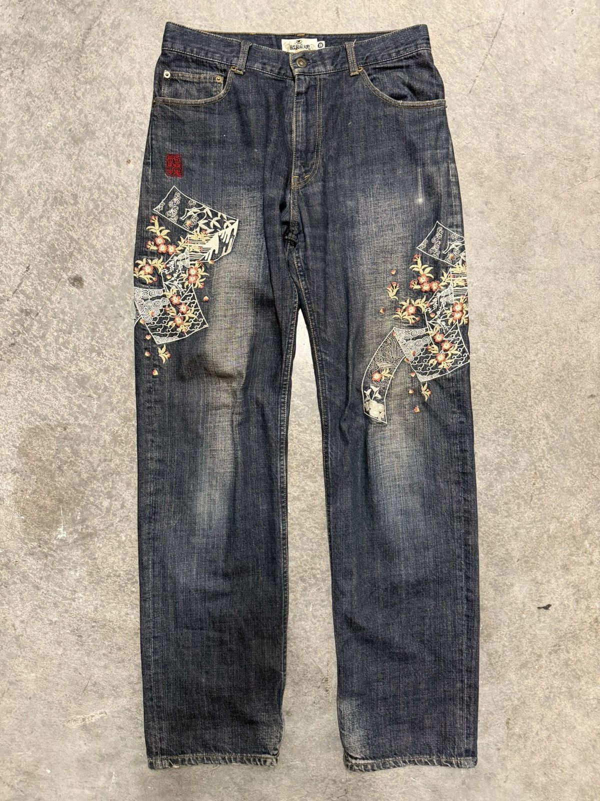 Karakuri Tamashii Karakuri Japanese Embroided Denim Size US 32 / EU 48 - 1 Thumbnail