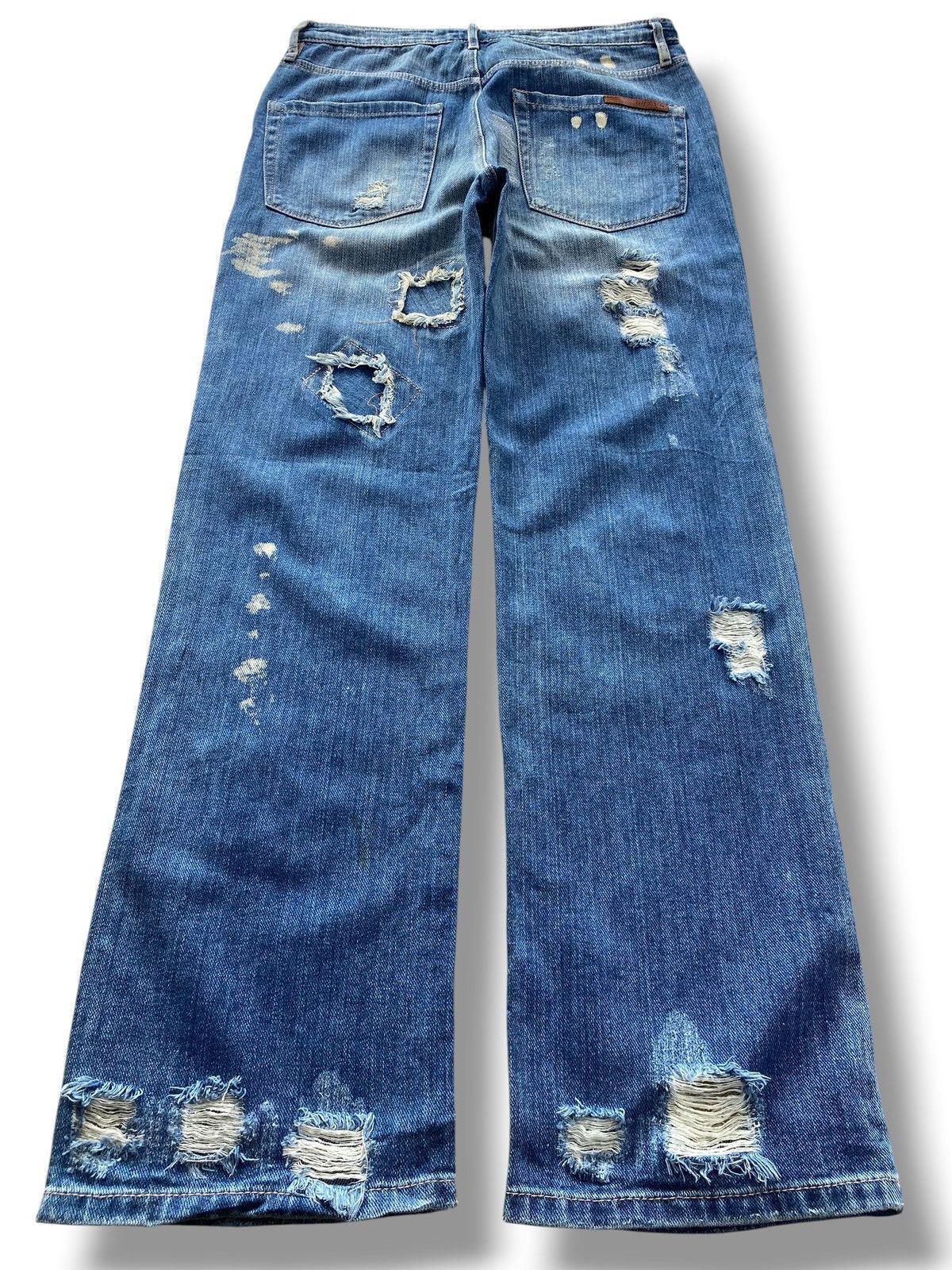 Japanese Brand Japanese Brand Faded Wash Ripped Style Straight Leg Jeans Size US 29 - 3 Thumbnail