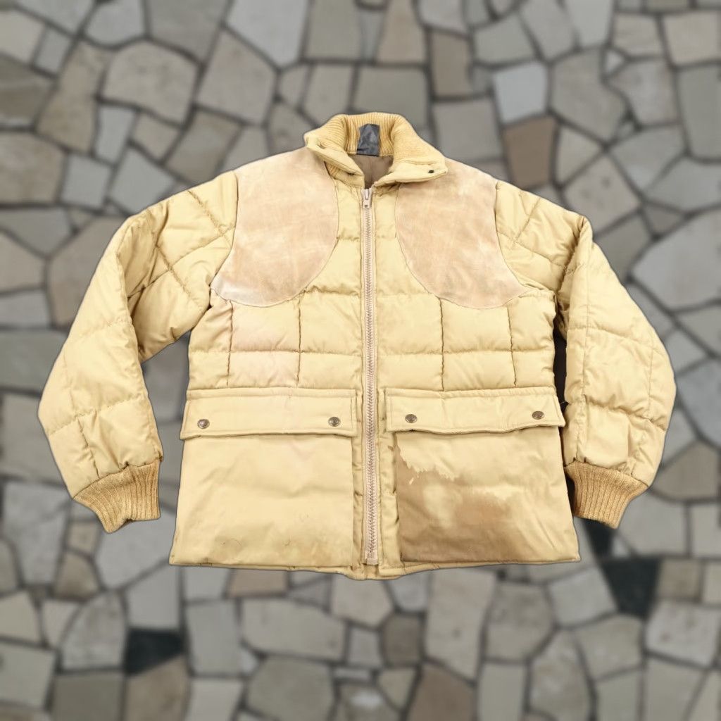 Vintage Vintage 10X Jacket Mens Medium Beige Quilted Hunting Puffer Shooting Suede 80s Size US M / EU 48-50 / 2 - 1 Thumbnail