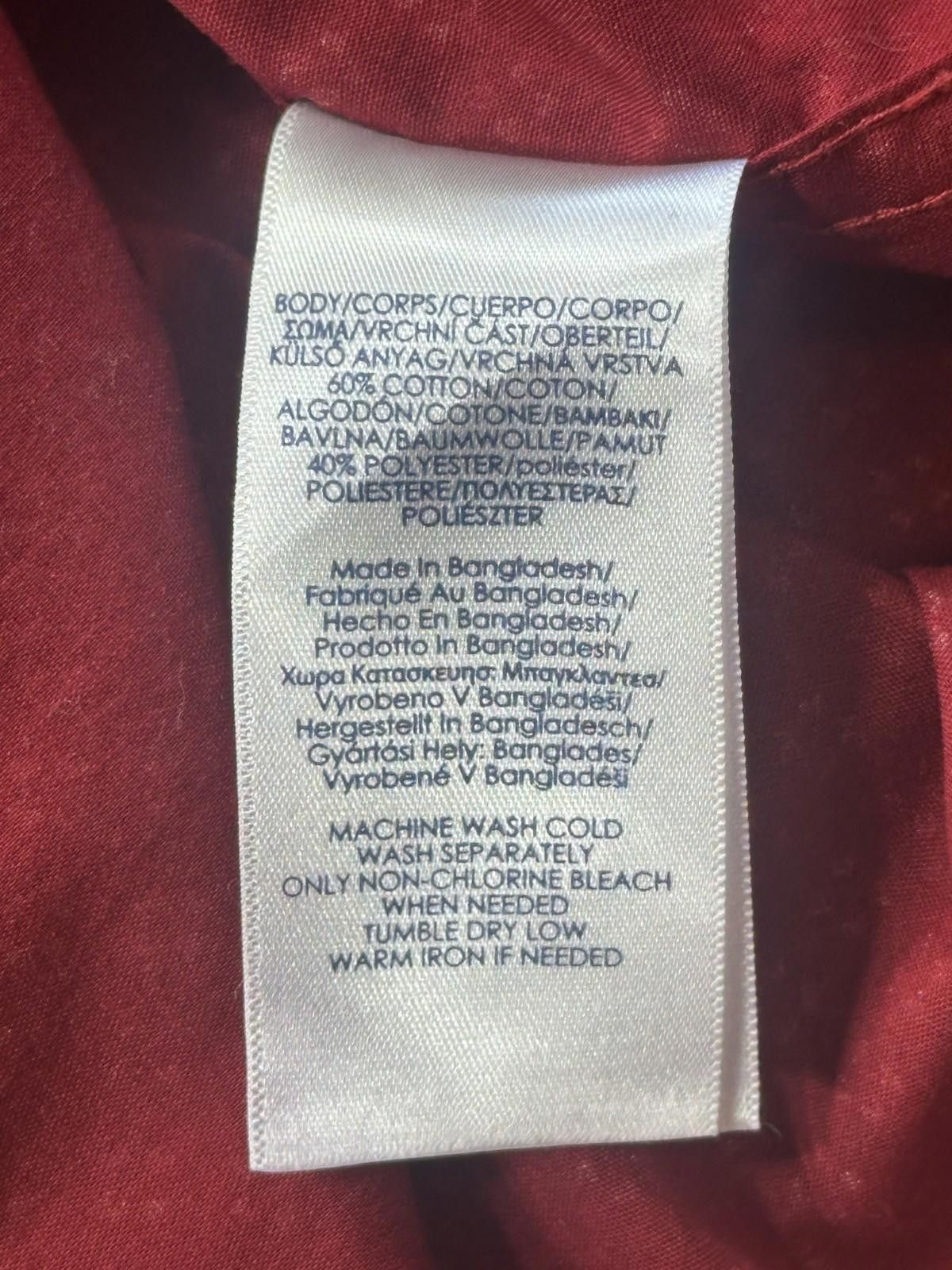 Chaps Ralph Lauren Chaps Slim Fit Blended Button Down Shirt Red L Size US L / EU 52-54 / 3 - 8 Thumbnail