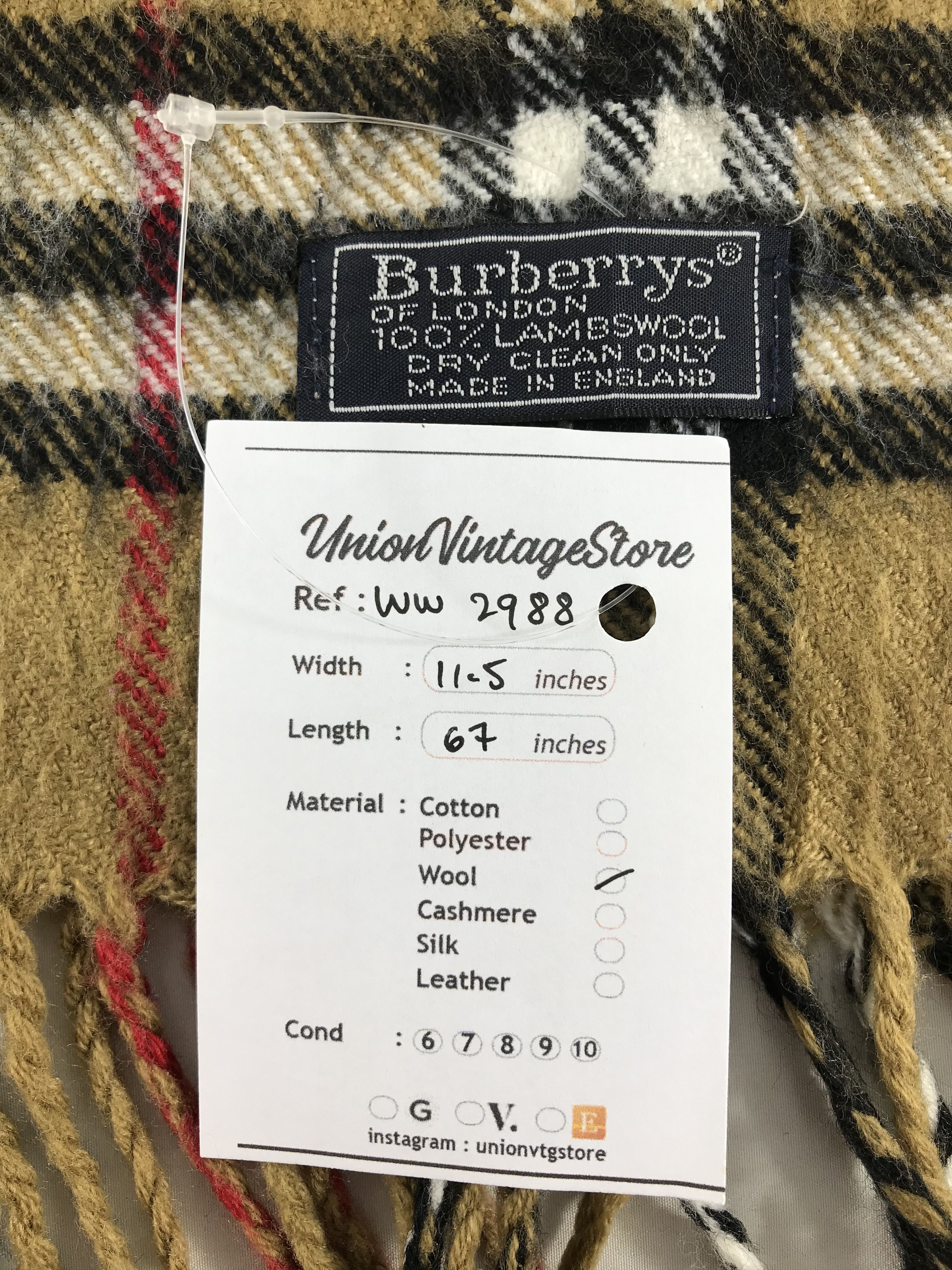 Burberry × Vintage Burberry Scarf / Muffler / Neckwear - WW2988 Size ONE SIZE - 4 Thumbnail