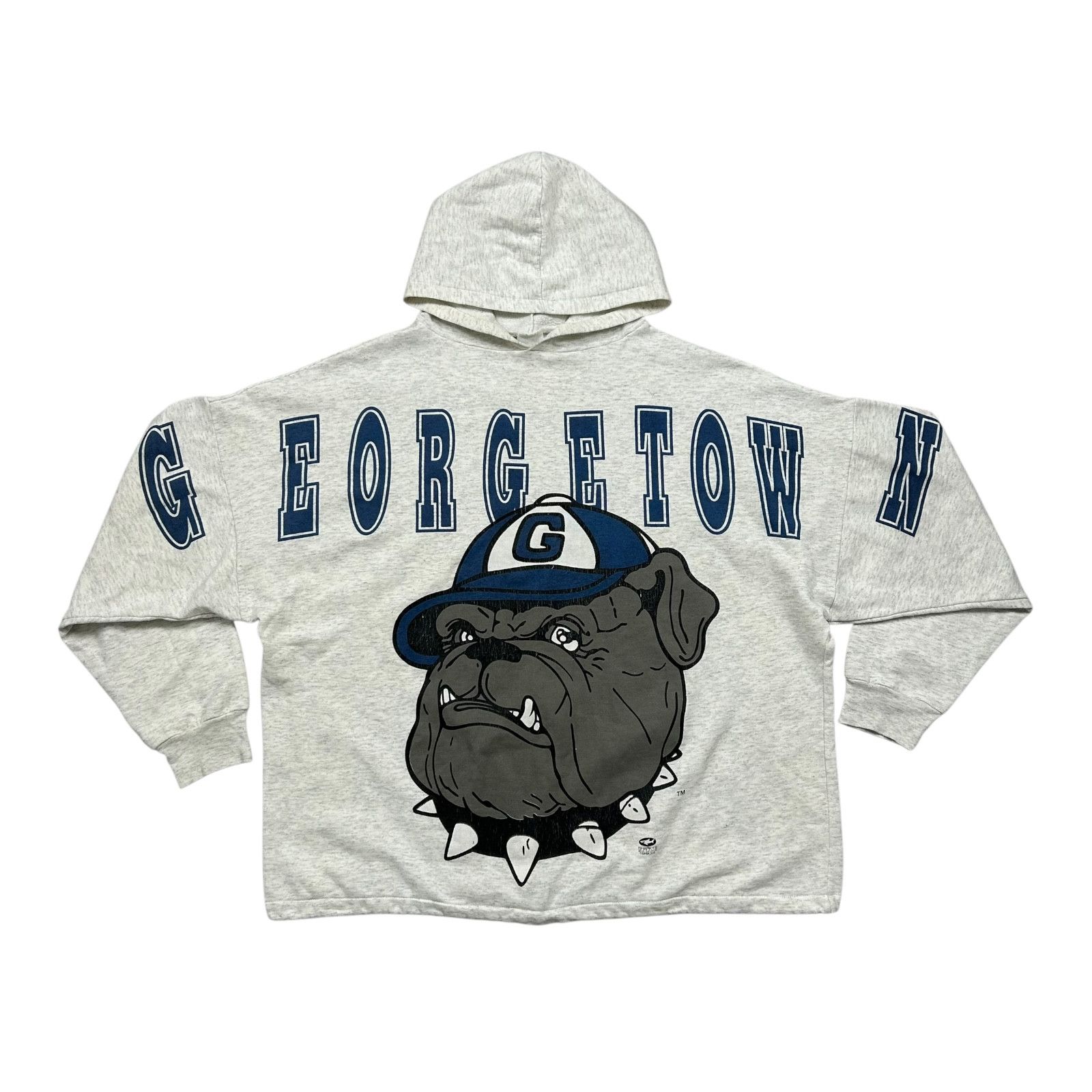 NCAA VTG 90s GEORGETOWN HOYAS SHARKYS 1993 HOODIE SHIRT SPELL OUT Size US XL / EU 56 / 4 - 1 Thumbnail
