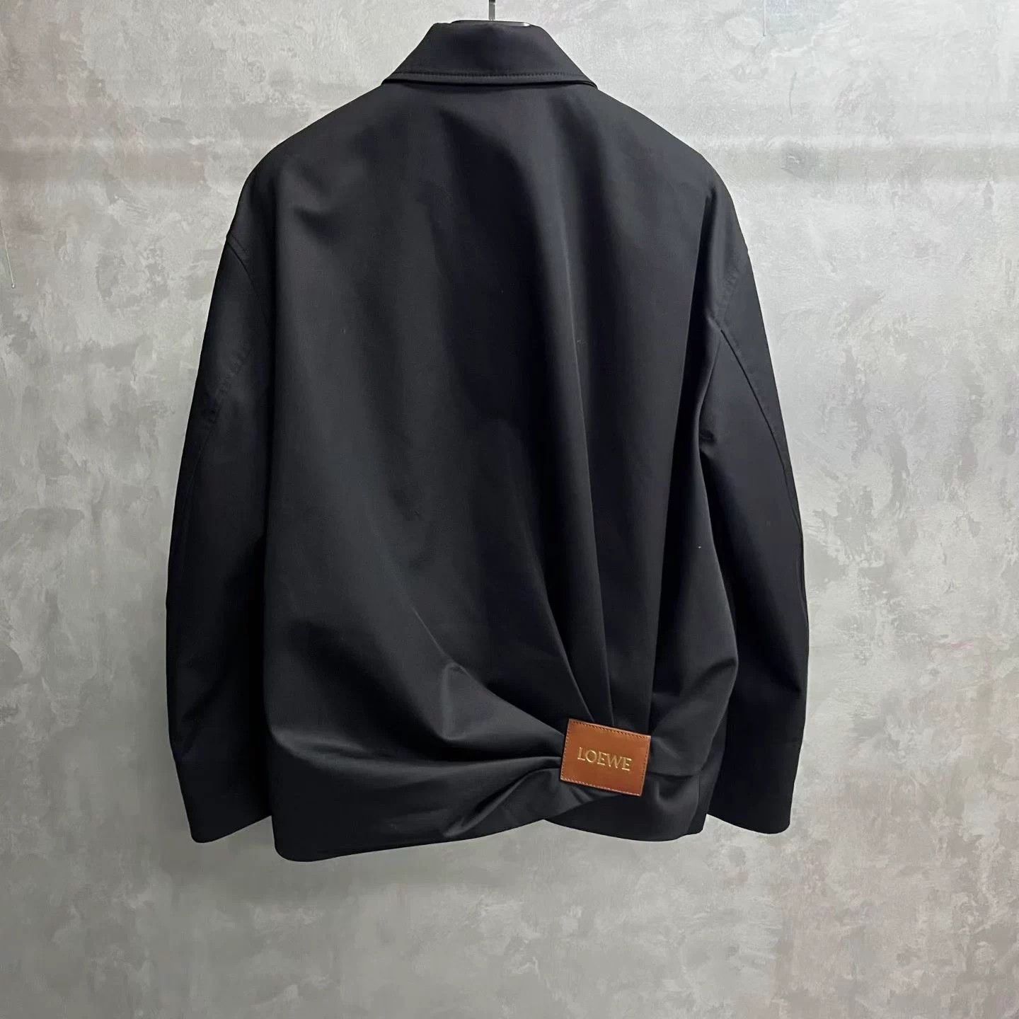 Loewe LOEWE Black Oversized Silk-Cotton Long Sleeve Jacket Size US S / EU 44-46 / 1 - 2 Thumbnail