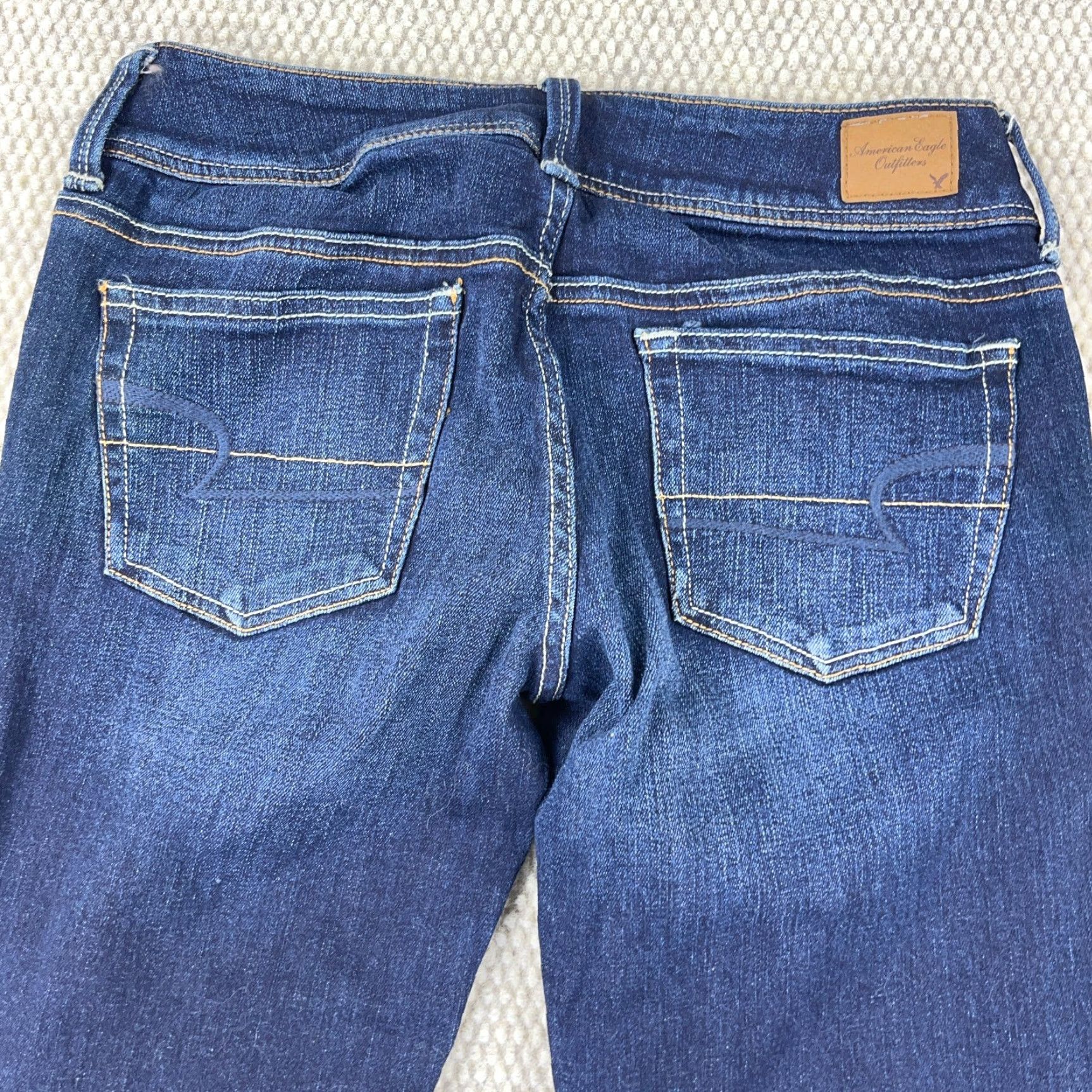 American Eagle Outfitters VINTAGE American Eagle Jeans Women 6 Short Boot Cut Slim Fit Dark Wash Blue 5-Pocket Regular Denim Baggy Hipster Mens Womens Size 28" / US 6 / IT 42 - 7 Thumbnail