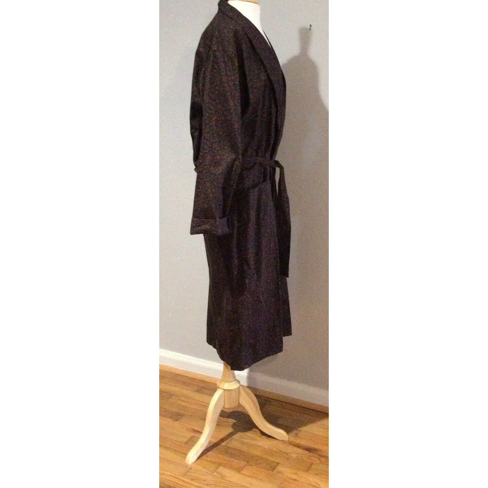 Other Embassy Men's Paisley 100% Combed Cotton Bath Robe Size L Size ONE SIZE - 8 Thumbnail