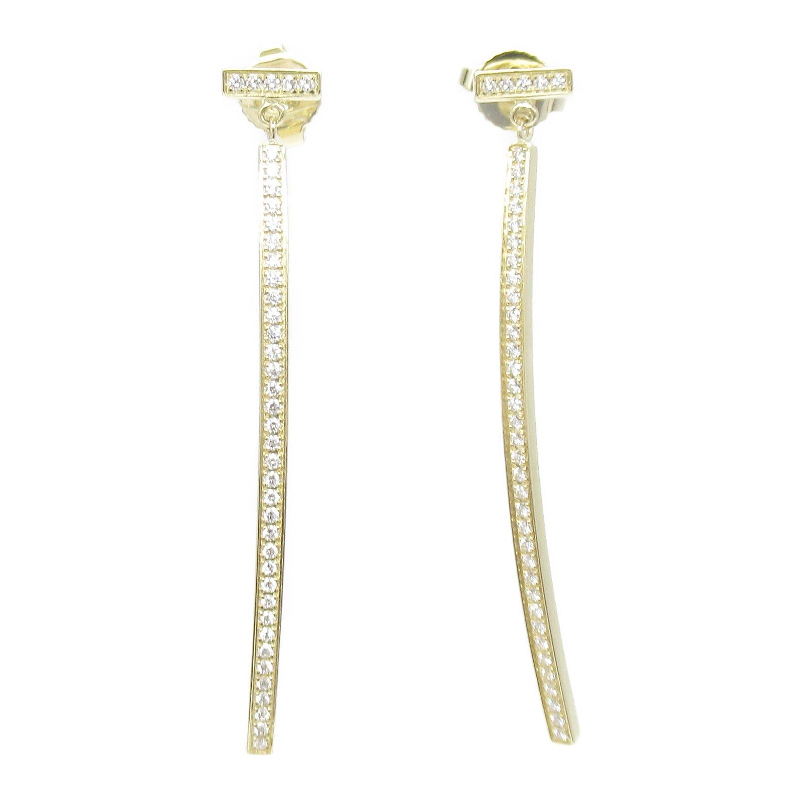 Tiffany & Co. Tiffany Co T-Wire Bar Diamond Earrings K18 (Yellow Gold) Clear Size ONE SIZE - 1 Thumbnail