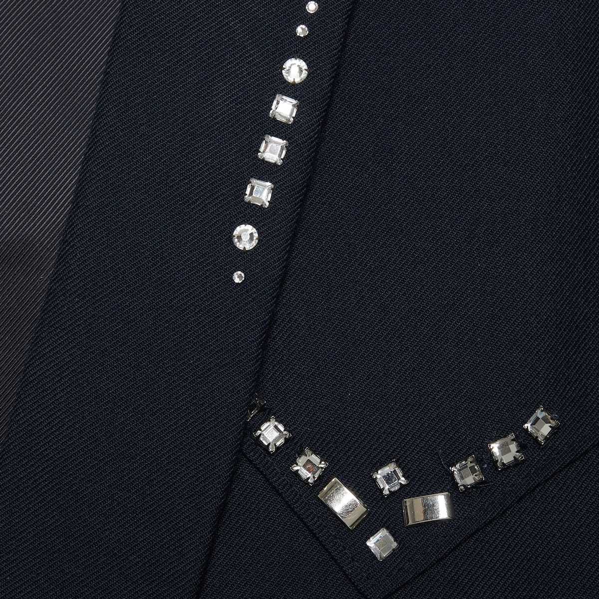 Gucci o1s1wg110125 Wool Twill Jacket Crystal Embroidery Navy Blue Size US L / EU 52-54 / 3 - 4 Thumbnail