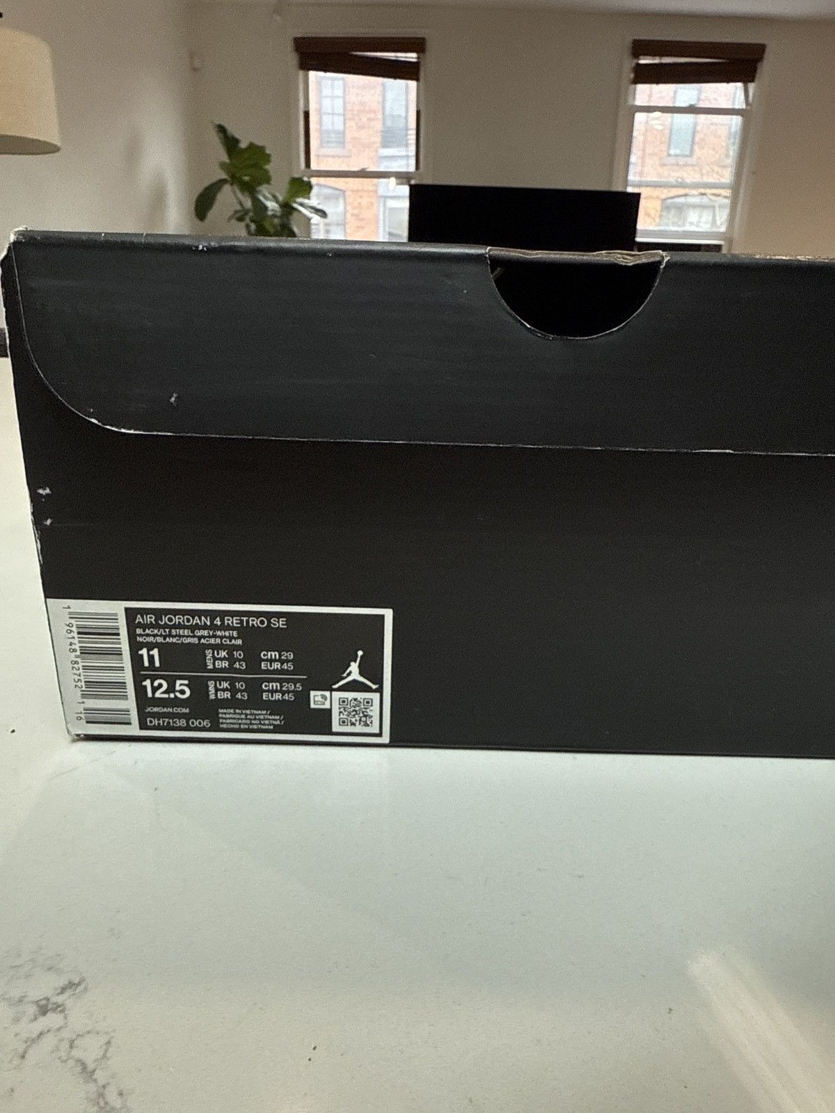 Nike Jordan 4 Retro SE Black Canvas Size US 11 / EU 44 - 7 Thumbnail