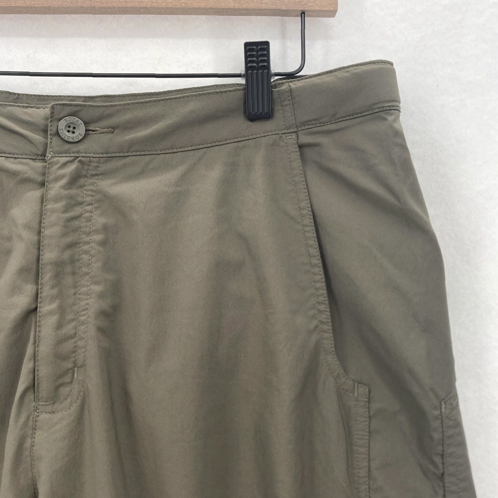 Royal Robbins VINTAGE Royal Robbins Pants Womens 10 Olive Green Nylon Stretch Hiking Travel Quick Dry Size 32" / US 10 / IT 46 - 3 Thumbnail
