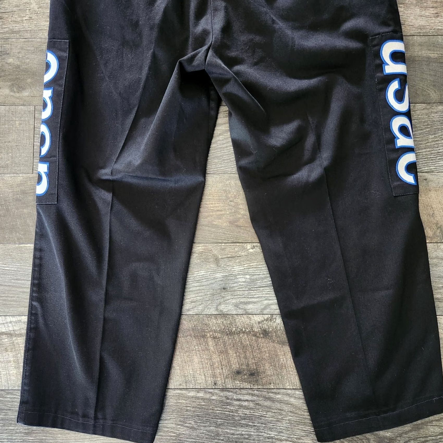 Vintage VINTAGE Simpson Racing Pants Mens 42x28 Black Pleated USAC Embroidered USA Made Pants Size US 36 / EU 52 - 7 Thumbnail