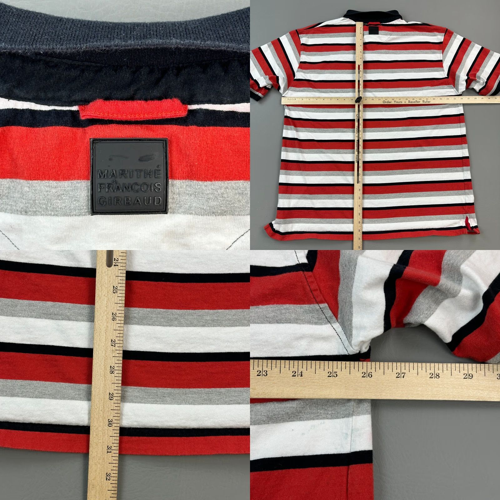 Vintage VINTAGE Marithe Francois Girbaud Polo Shirt Mens 2XL Striped Hip Hop Street Y2K Size US XXL / EU 58 / 5 - 8 Thumbnail