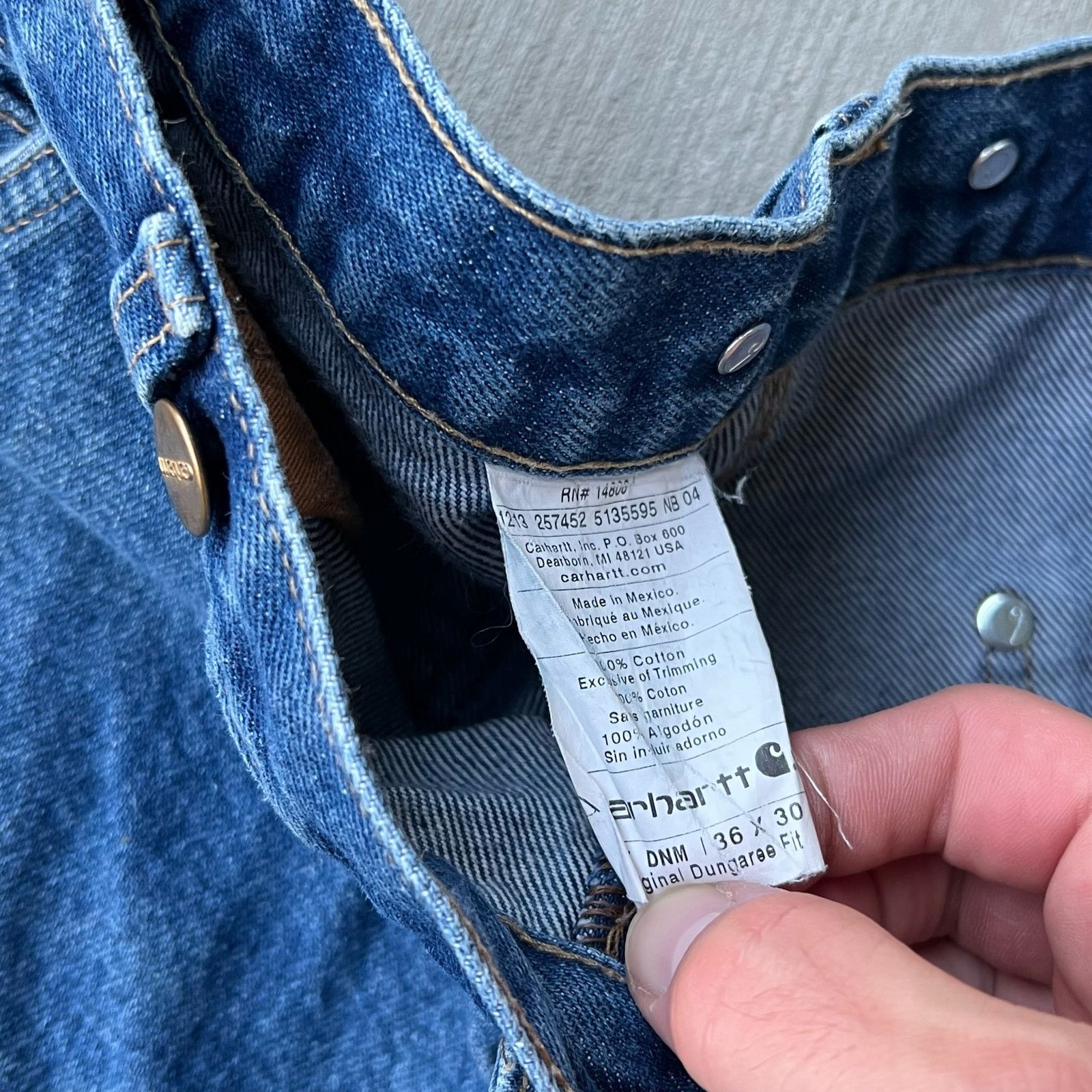 Carhartt × Vintage Carhartt denim blue jean double knee work carpenter pants Size US 34 / EU 50 - 6 Thumbnail