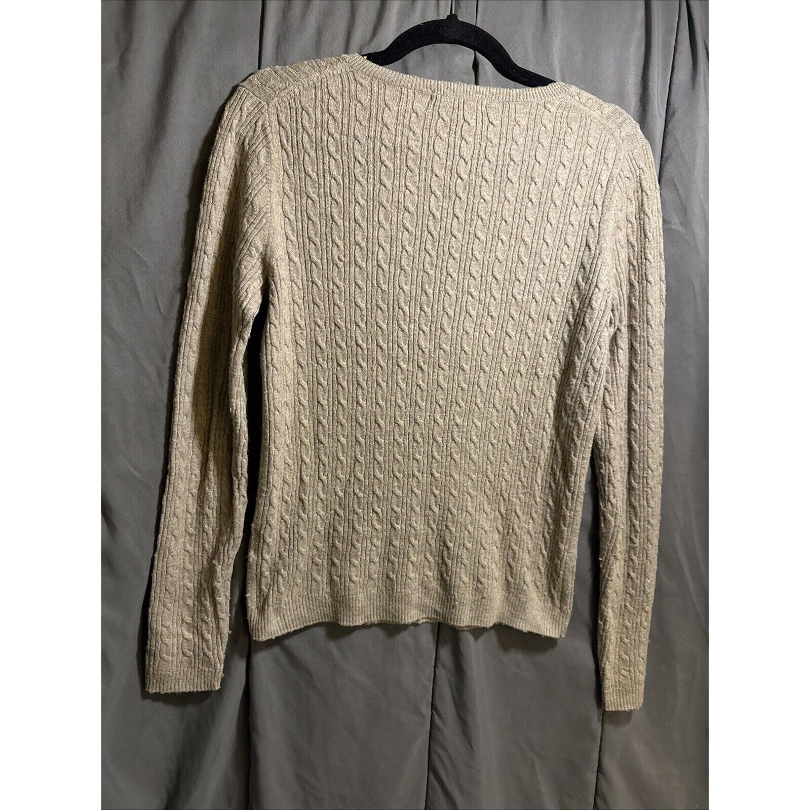 Uniqlo Uniqlo Cable Knit Womens Sweater Blend Medium Beige Scoop Ne Size M / US 6-8 / IT 42-44 - 7 Thumbnail