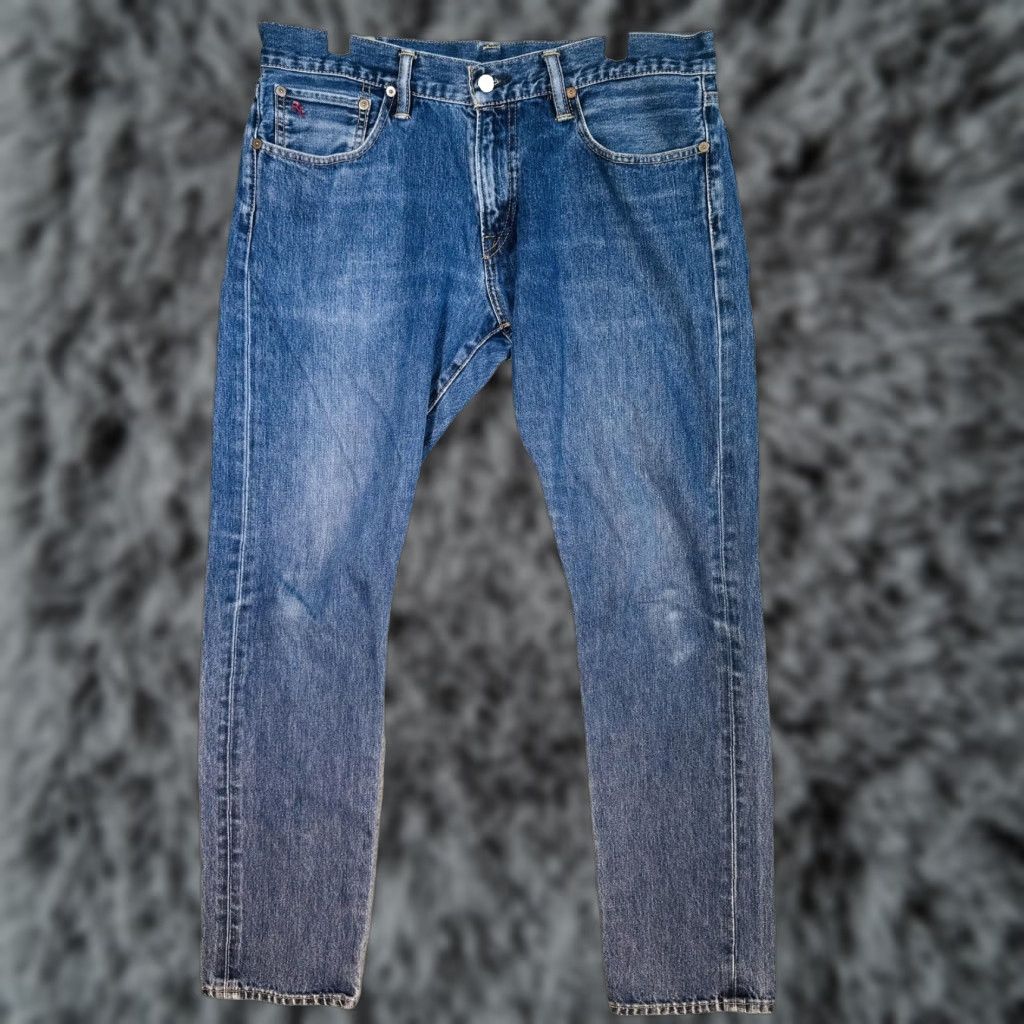 Polo Ralph Lauren VINTAGE Polo Ralph Lauren Jeans Mens 34x32 Blue Medium Wash Denim Tapered 5-Pocket Logo Zipper Patch USA Polo Jeans Co. Mens Size US S / EU 44-46 / 1 - 1 Thumbnail
