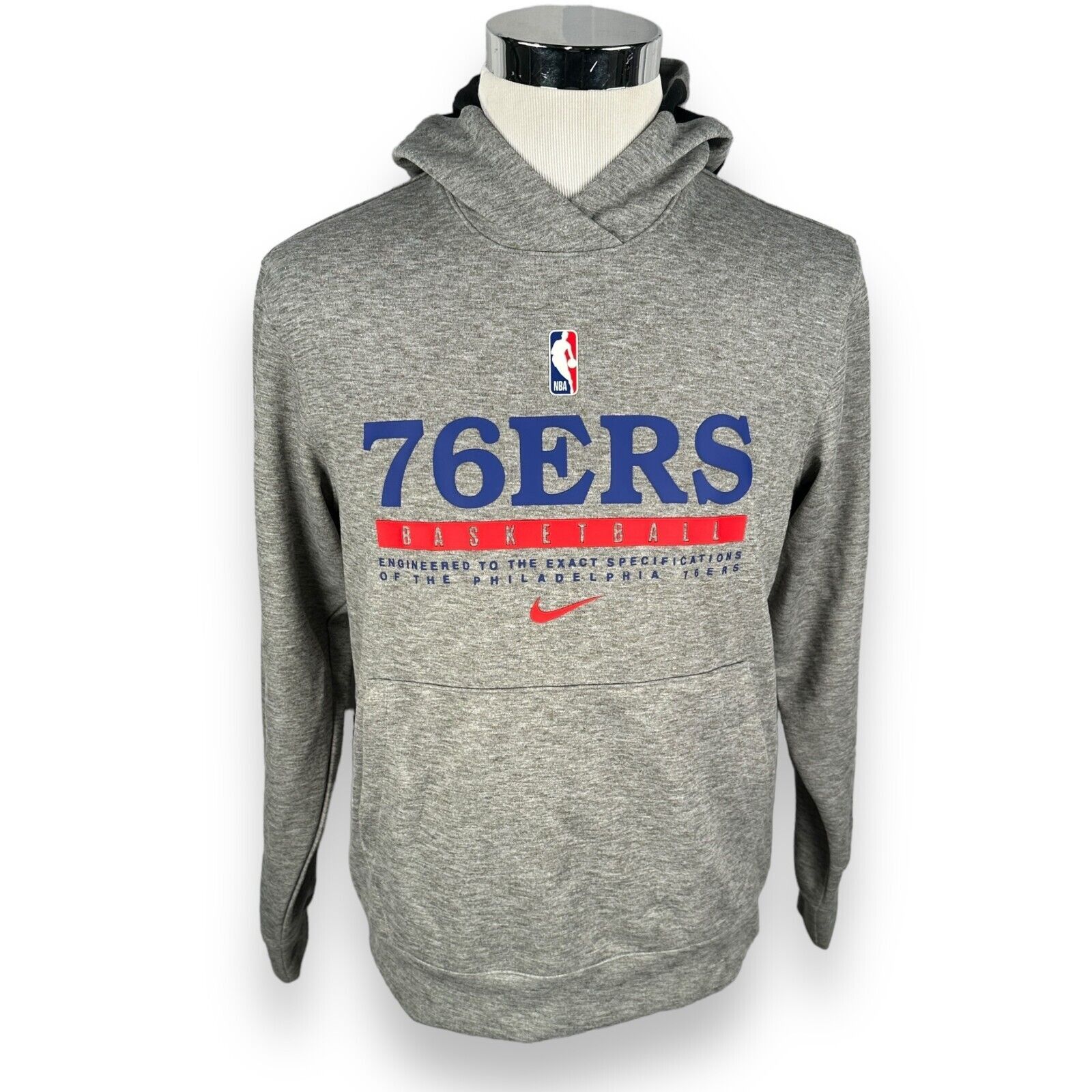 Nike Nike Philadelphia 76ers Hoodie Small Team Player Issue Gray Size US S / EU 44-46 / 1 - 1 Thumbnail