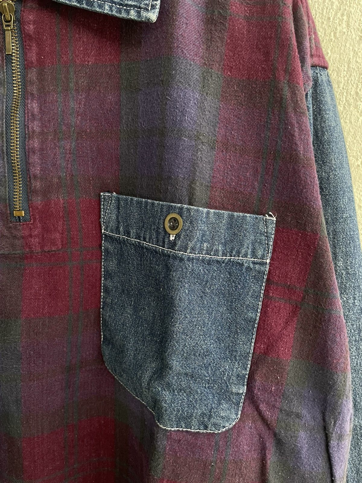 If Six Was Nine 2000s Hysteric Plaid Denim Flannel Y2K LGB RRL LGB japan Cdg Size US XXL / EU 58 / 5 - 3 Thumbnail