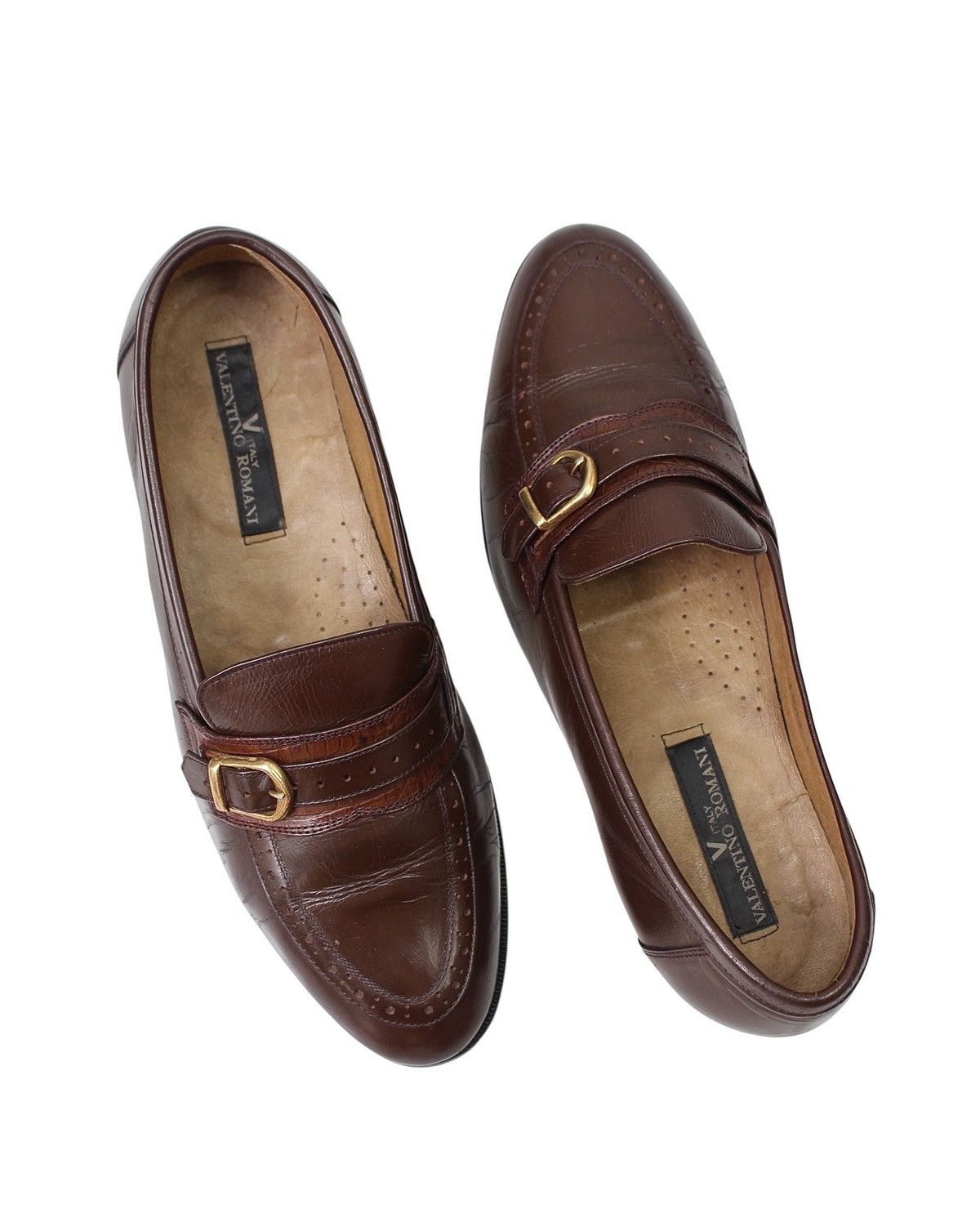 Vintage 1990S VALENTINO ROMANI BUCKLE LOAFERS Size US 7.5 / EU 40-41 - 4 Thumbnail