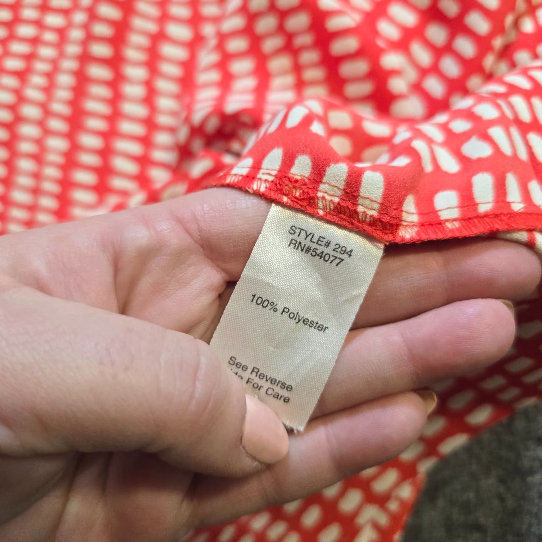 Vintage Cabi Top Shirt Womens S Red Polka Dot Sleeveless Tank Casual Size S / US 4 / IT 40 - 7 Thumbnail