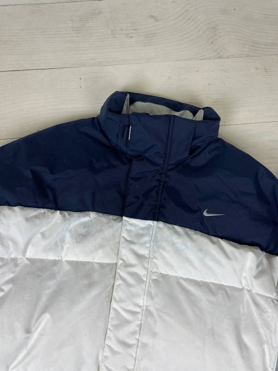 Nike Vintage Nike Puffer Down Jacket Swoosh Drill 00s Size US M / EU 48-50 / 2 - 2 Thumbnail
