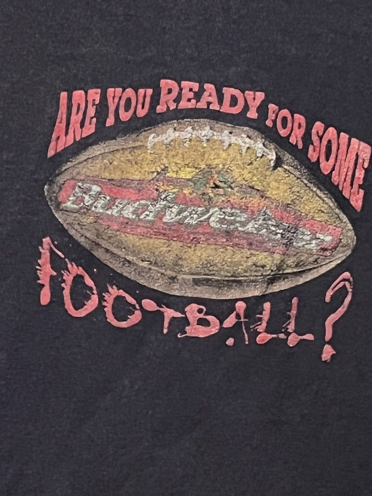 Anvil Vintage 90s Budweiser Frog Football Tee Anvil USA 3XDistress Size US XXL / EU 58 / 5 - 4 Thumbnail