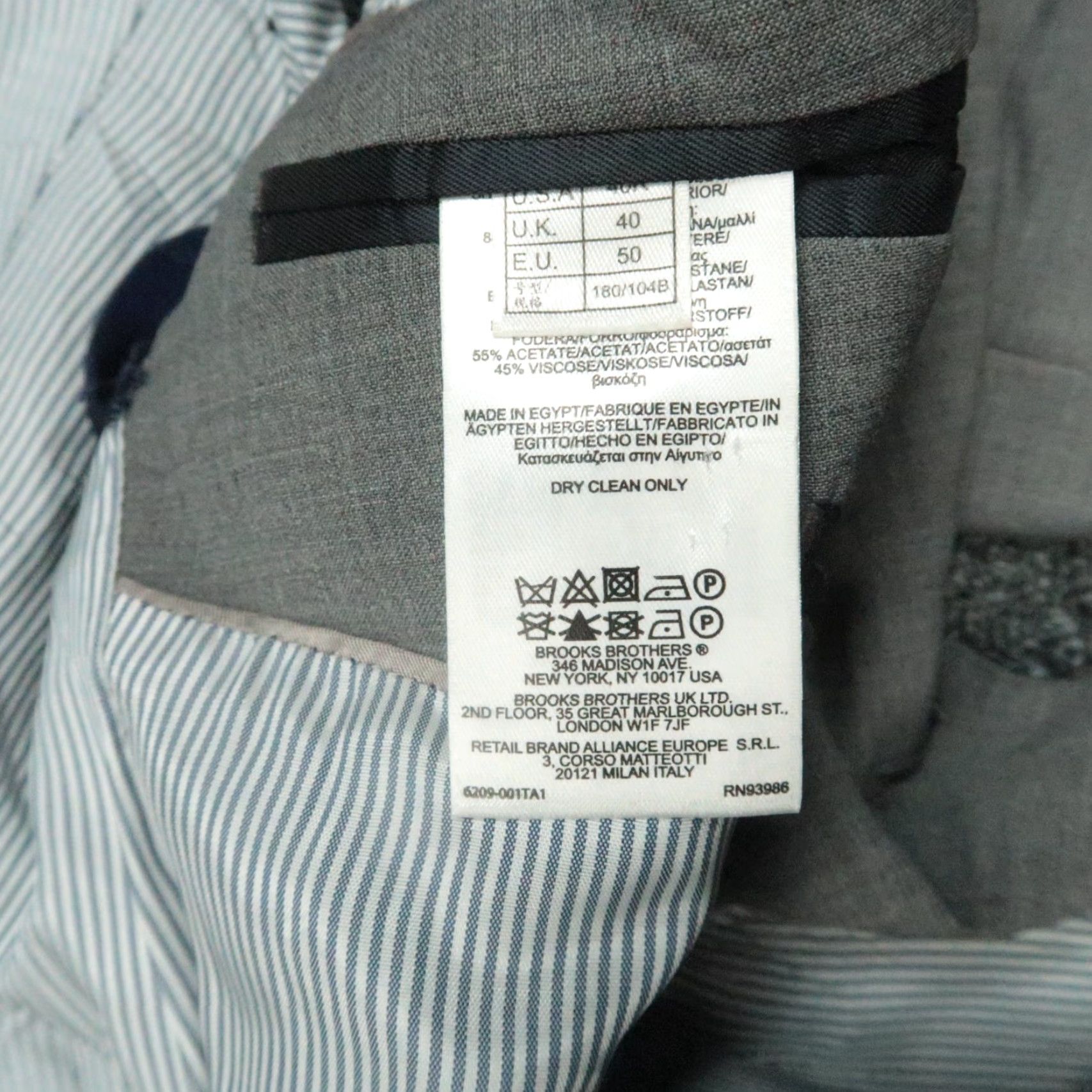 Brooks Brothers Brooks Brothers Blazer Mens 40R Gray Wool Sport Coat Notch Lapel Regular Single-Breasted Two-Button Jacket Front Button Style 2 Piece Vintage? No Size 40R - 4 Thumbnail