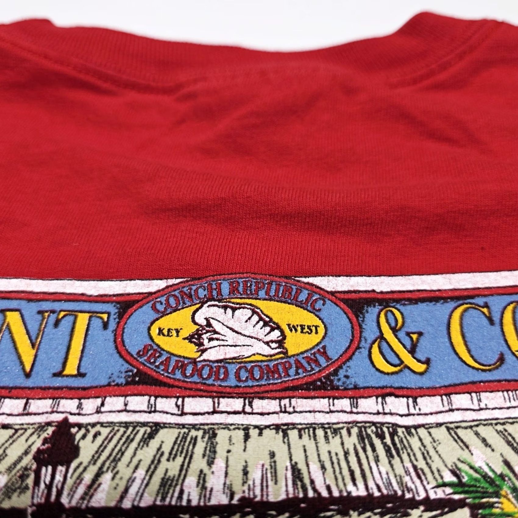 Hanes VINTAGE Conch Republic Sea​​​food Company Key West Long Sleeve Red T‑Shirt Size S 90s Mens Size US S / EU 44-46 / 1 - 3 Thumbnail