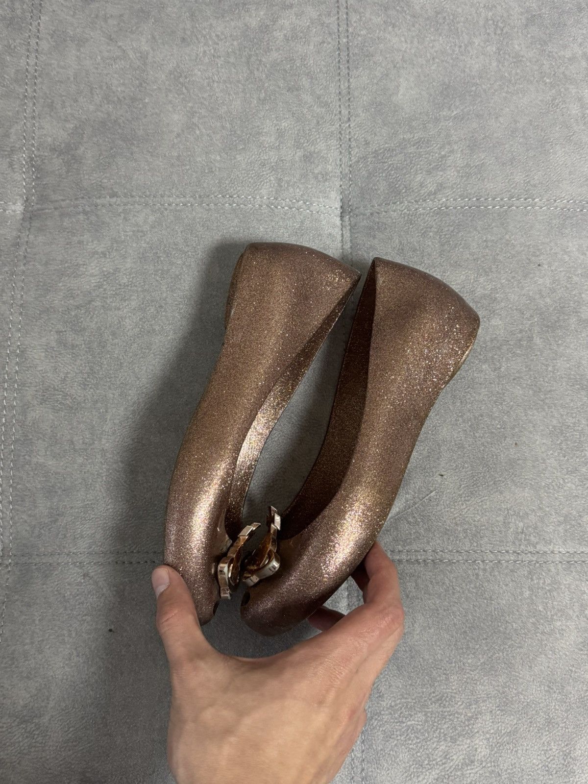Vivienne Westwood Vintage Vivienne Westwood Melissa Rose Glitter Shoes Slip-On Size US 7 / IT 37 - 9 Thumbnail