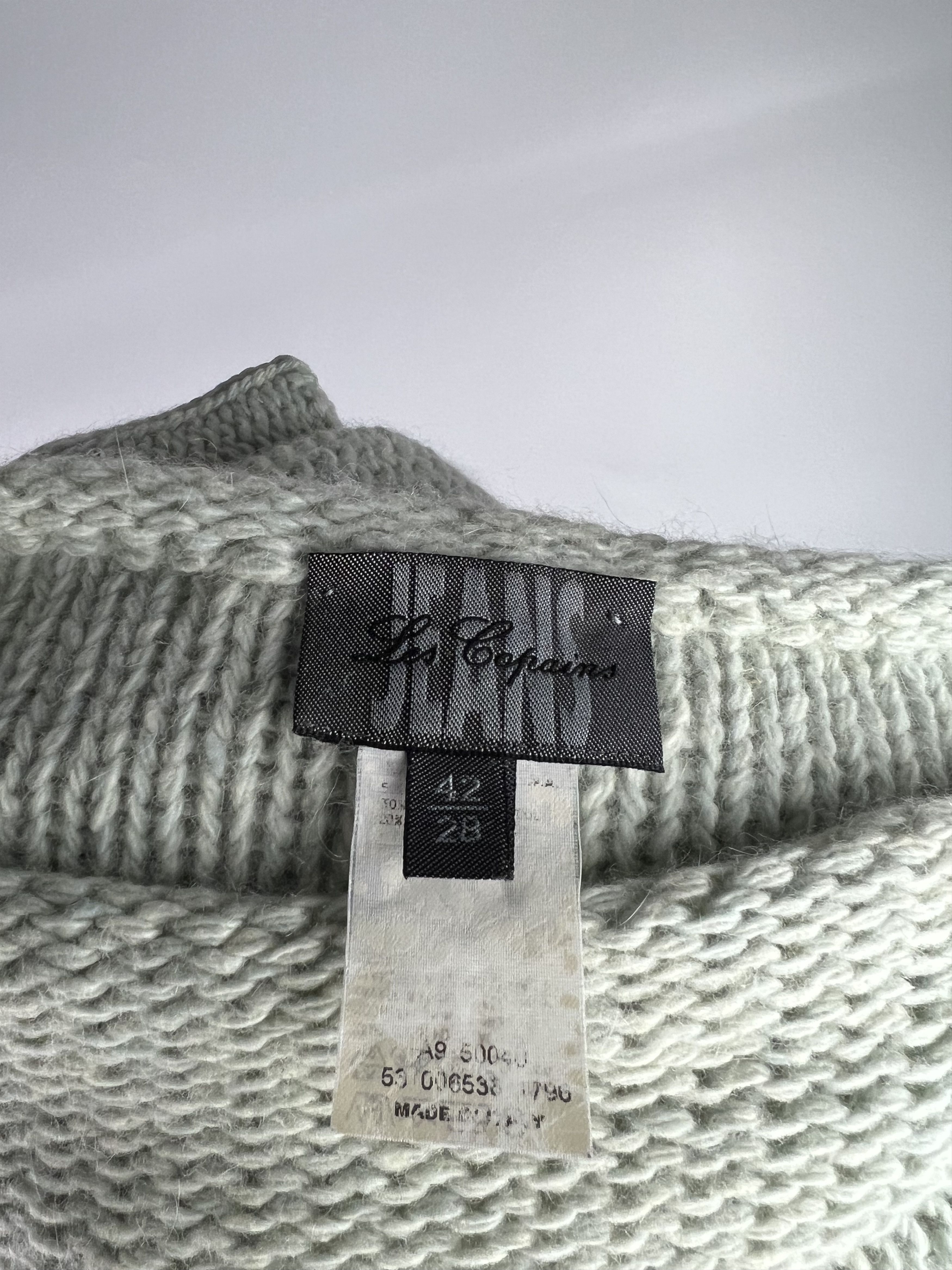 Les Copains × Vintage Les Copains Jeans Vtg Cropped Wool Angora Knit Sweater IT42 Size M / US 6-8 / IT 42-44 - 7 Thumbnail
