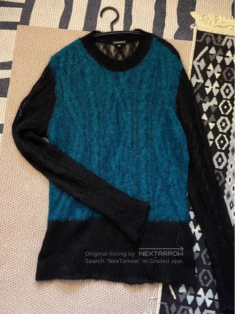 Ann Demeulemeester Ann Demeulemeester Navy Blue Knit Sweater Size XS / US 0-2 / IT 36-38 - 1 Thumbnail