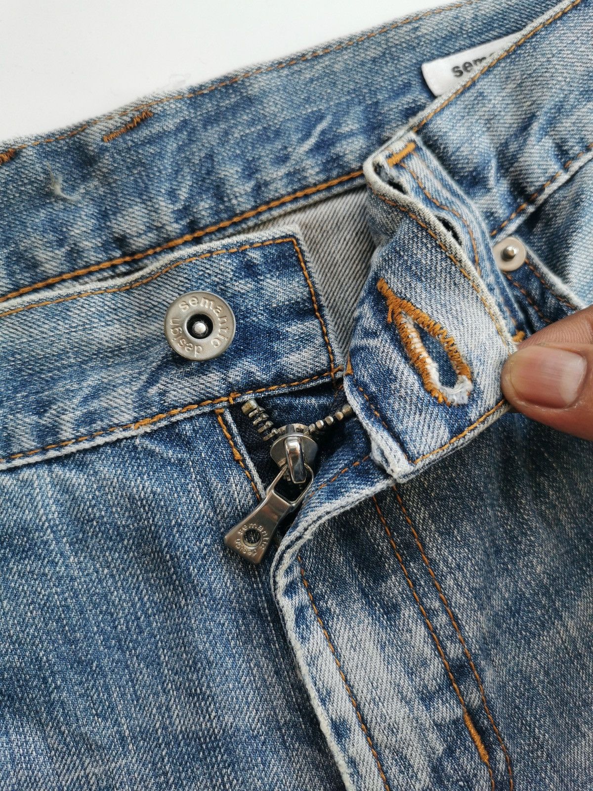 semanticdesign Semanticdesign Reworked Repair Ankle Jeans Size US 33 - 8 Thumbnail