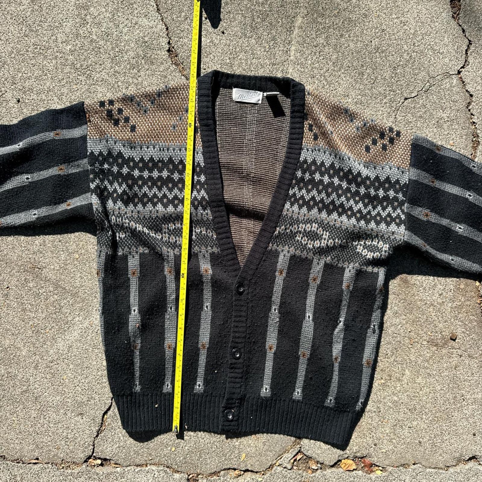 Method Vintage Method Knit Cardigan Abstract Design – Size XL Size XL / US 12-14 / IT 48-50 - 6 Thumbnail