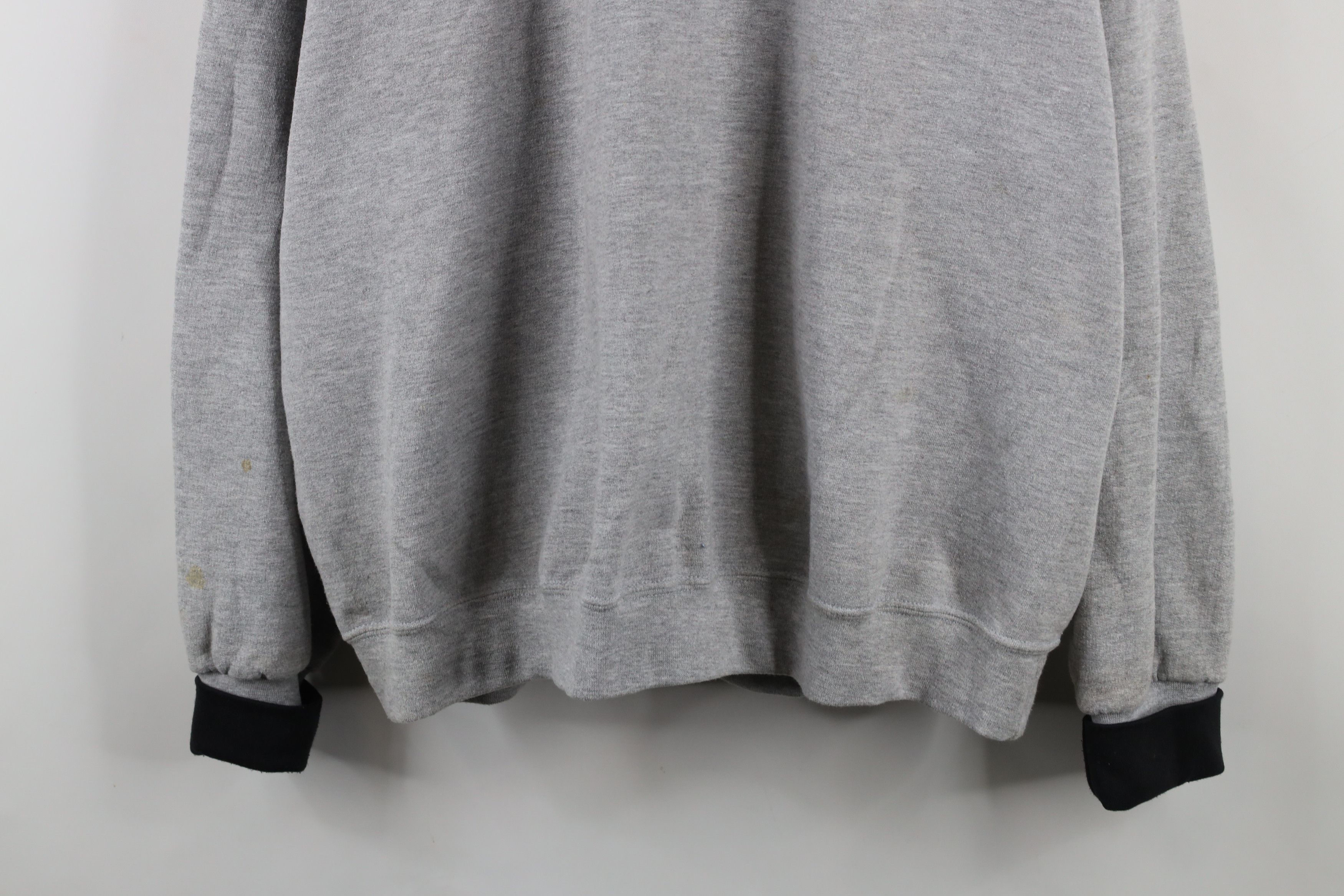 Vintage Vintage 90s Streetwear Flower Turtleneck Sweatshirt Gray Size 3XL / US 20-22 - 3 Thumbnail