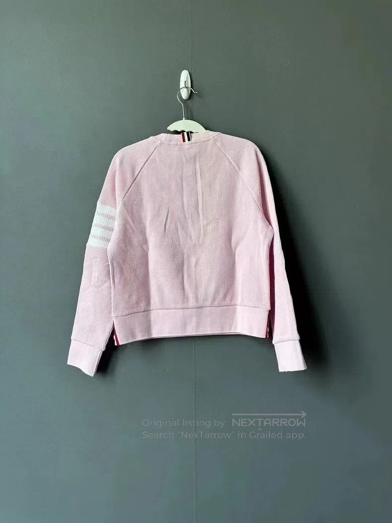 Thom Browne Thom Browne Pink Waffle Sweatshirt Size US XS / EU 42 / 0 - 2 Thumbnail