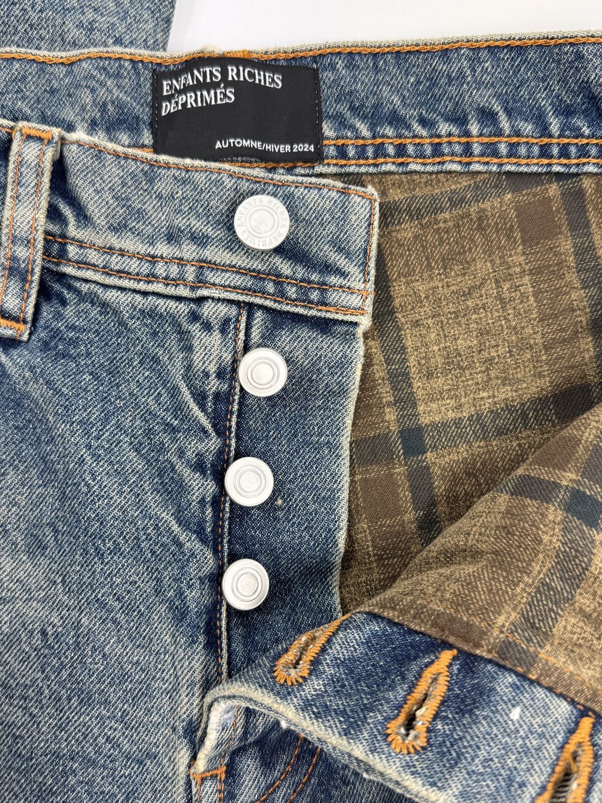 Enfants Riches Deprimes DISTRESSED DOUBLE LINED WINTER DENIM JEANS SIZE: 30 fits 32 Size US 30 / EU 46 - 5 Thumbnail