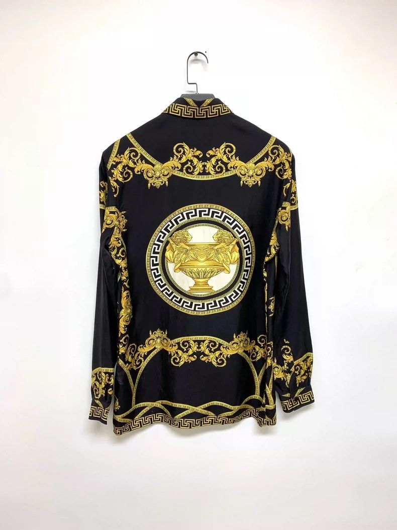 Versace Versace Black and gold silk shirt Size US S / EU 44-46 / 1 - 2 Thumbnail