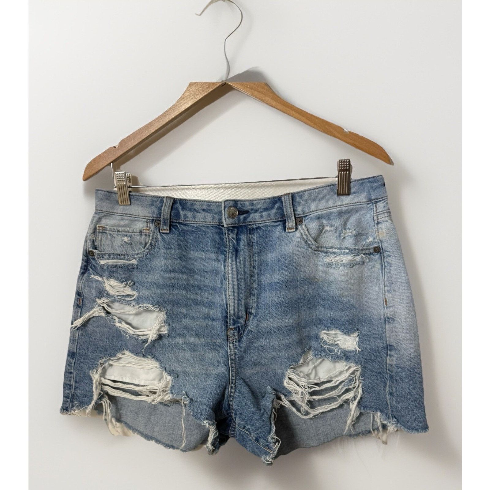 American Eagle Outfitters American Eagle Mom Shorts Distressed Denim Boho Festival Size 36" / US 14 / IT 50 - 1 Thumbnail