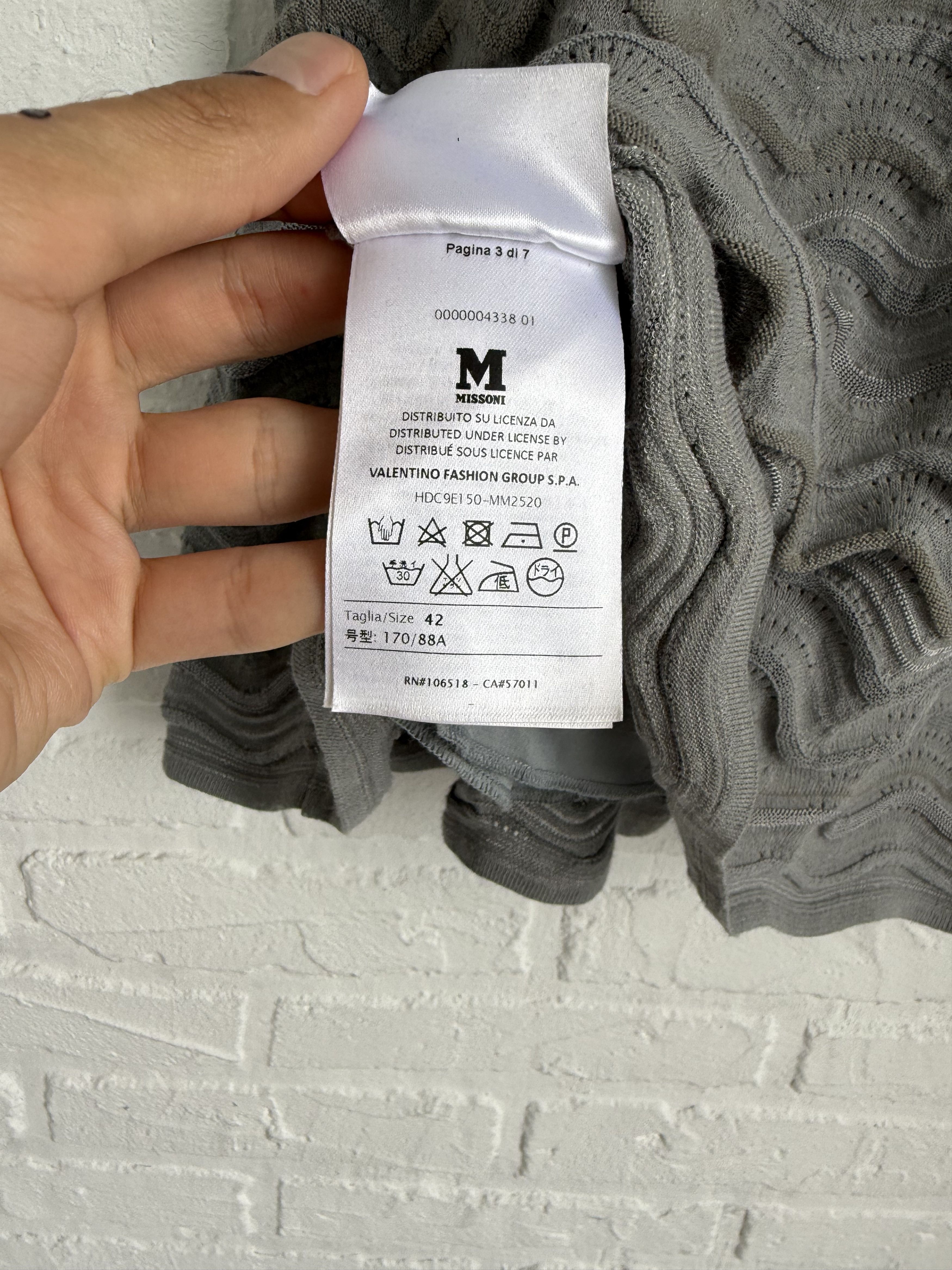 Missoni M Missoni knit gray skirt Size 28" / US 6 / IT 42 - 2 Thumbnail